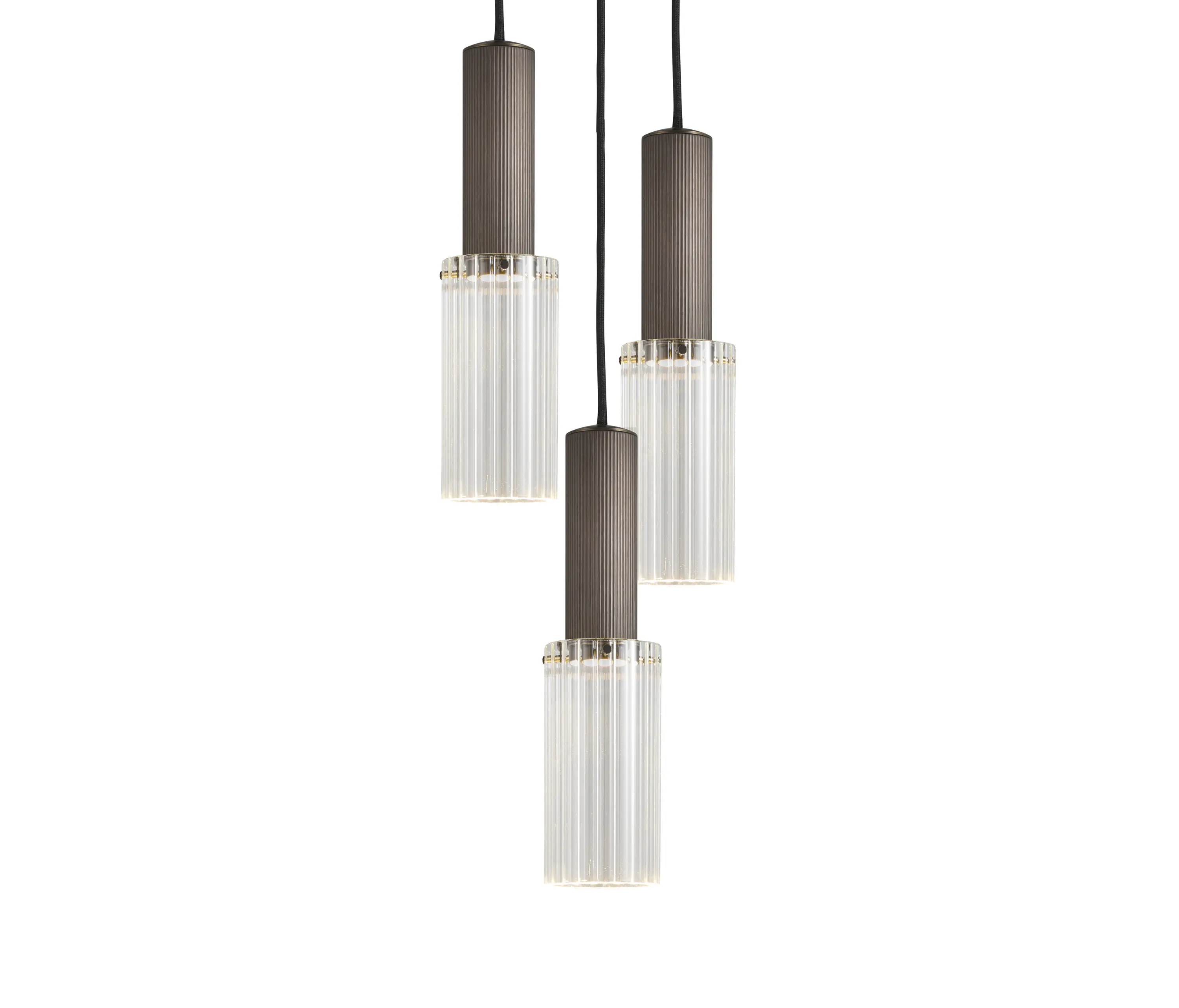 J. Adams & Co - Flume | 80 Pendant - 3 Drop Grouping - Bronze