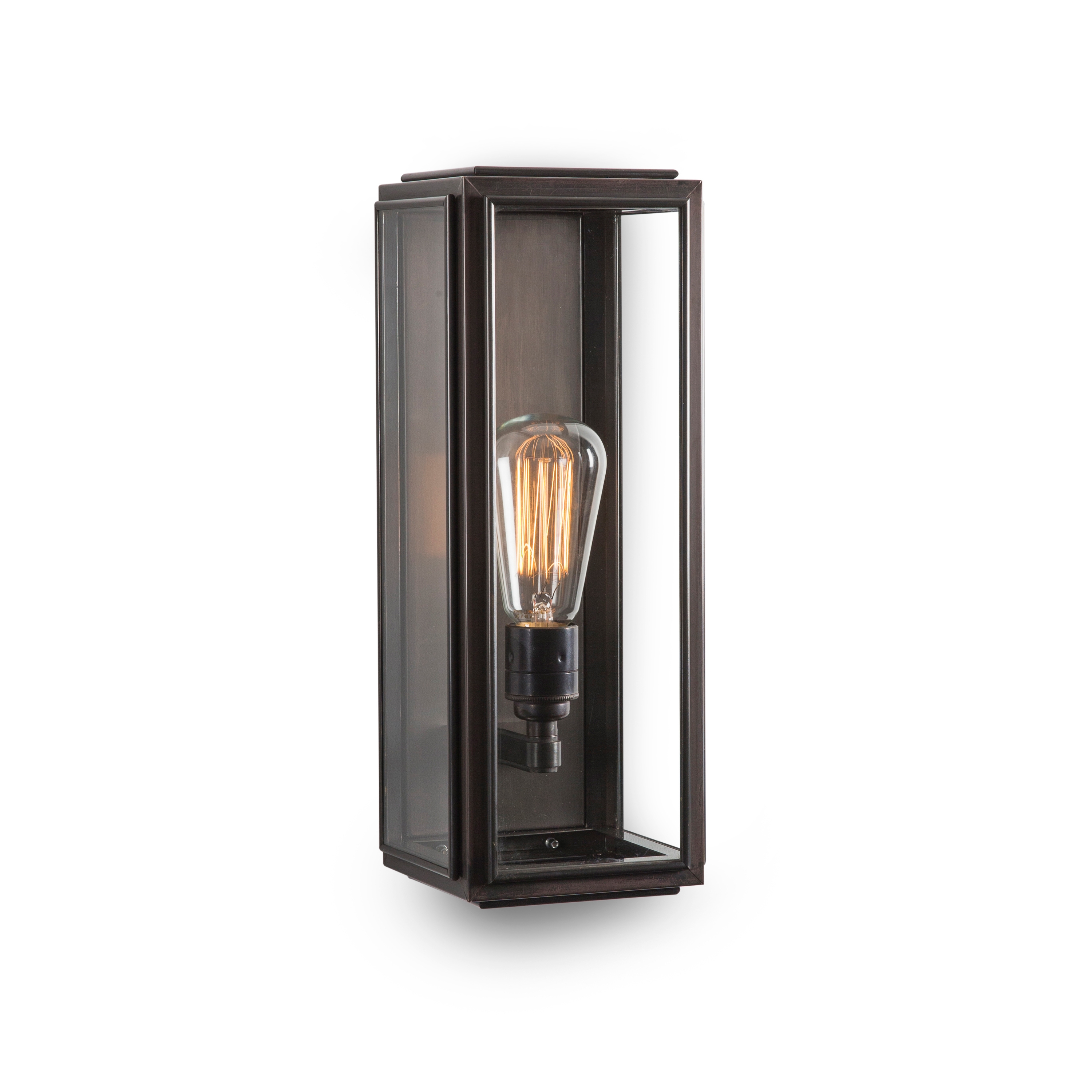 Lantern | Ash Wall Light - Medium - Bronze & Clear Glass