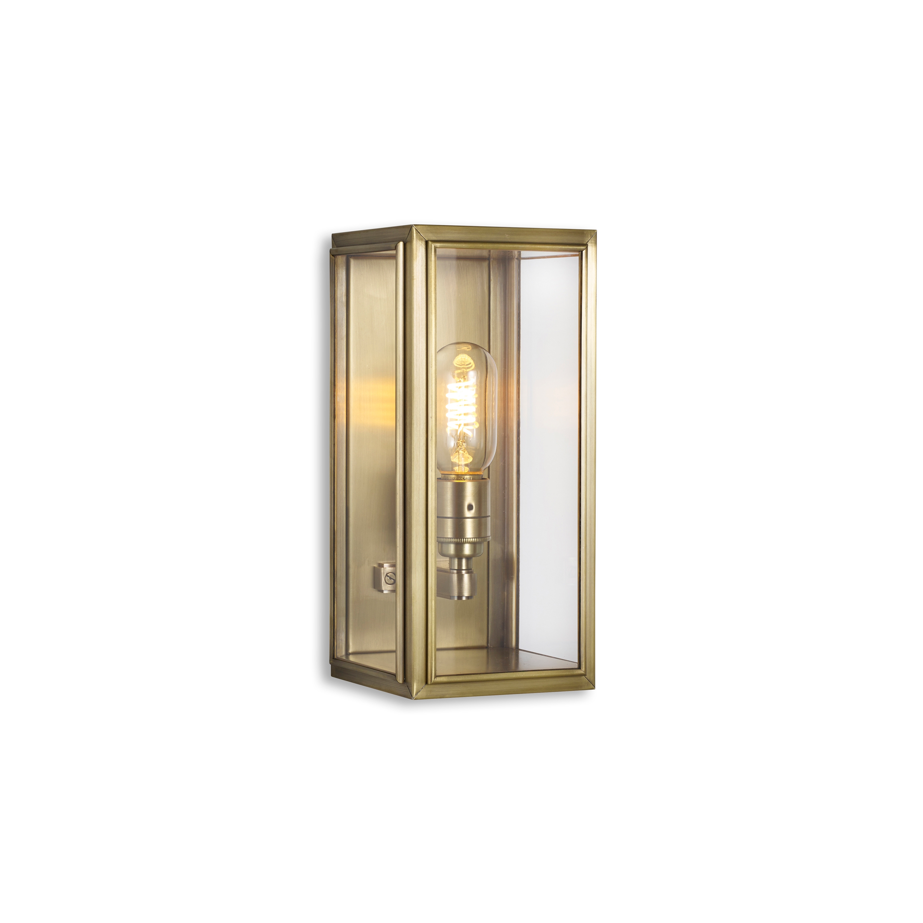 Lantern | Ash Wall Light - Small - Antique Brass & Clear Glass