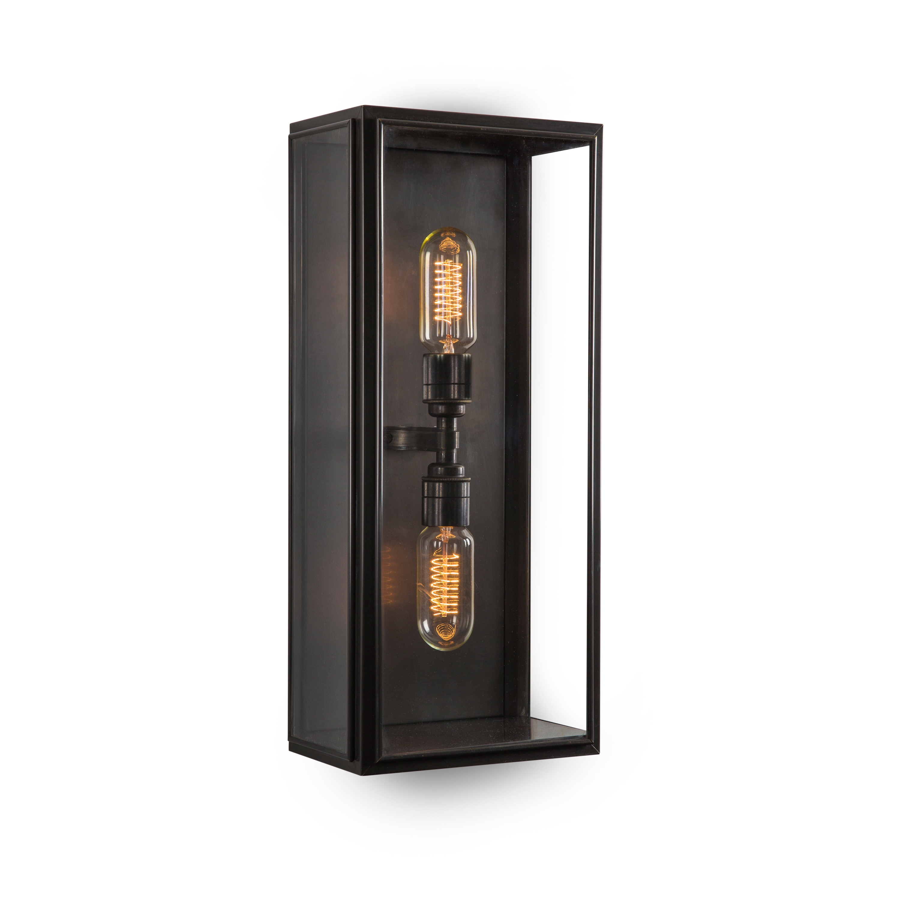Lantern | Birch Wall Light - Large - Bronze & Clear Glass