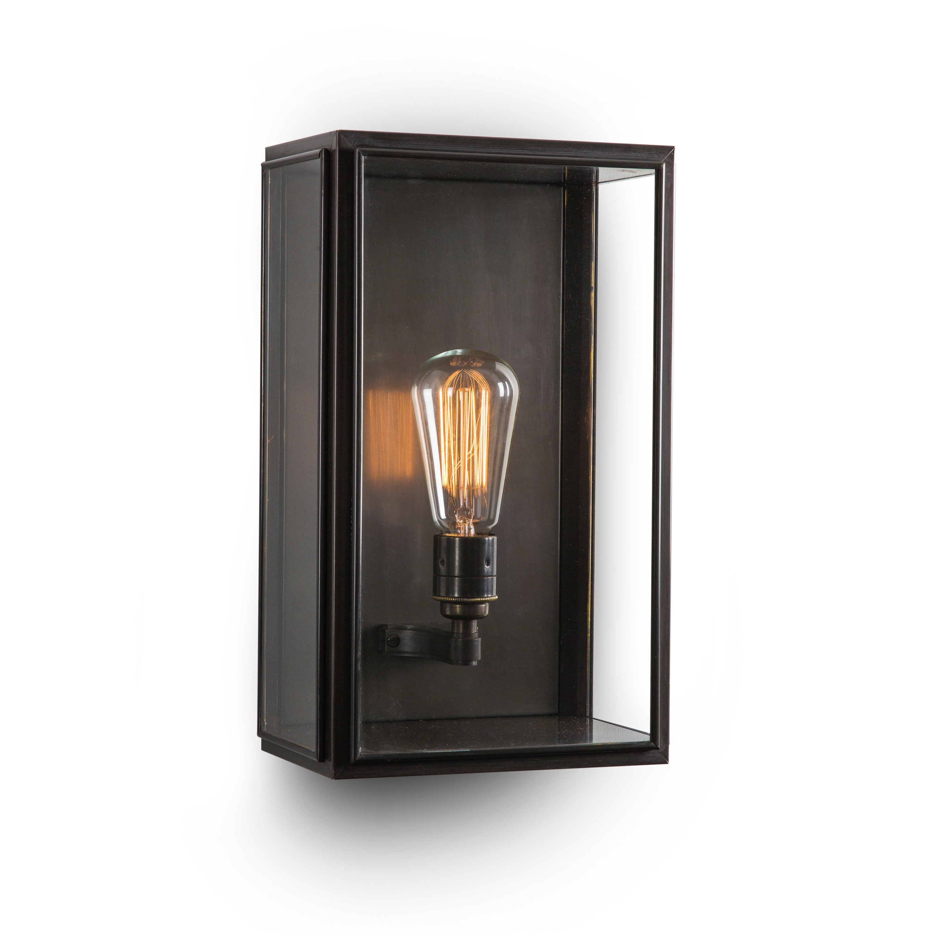 Lantern | Birch Wall Light - Medium - Bronze & Clear Glass