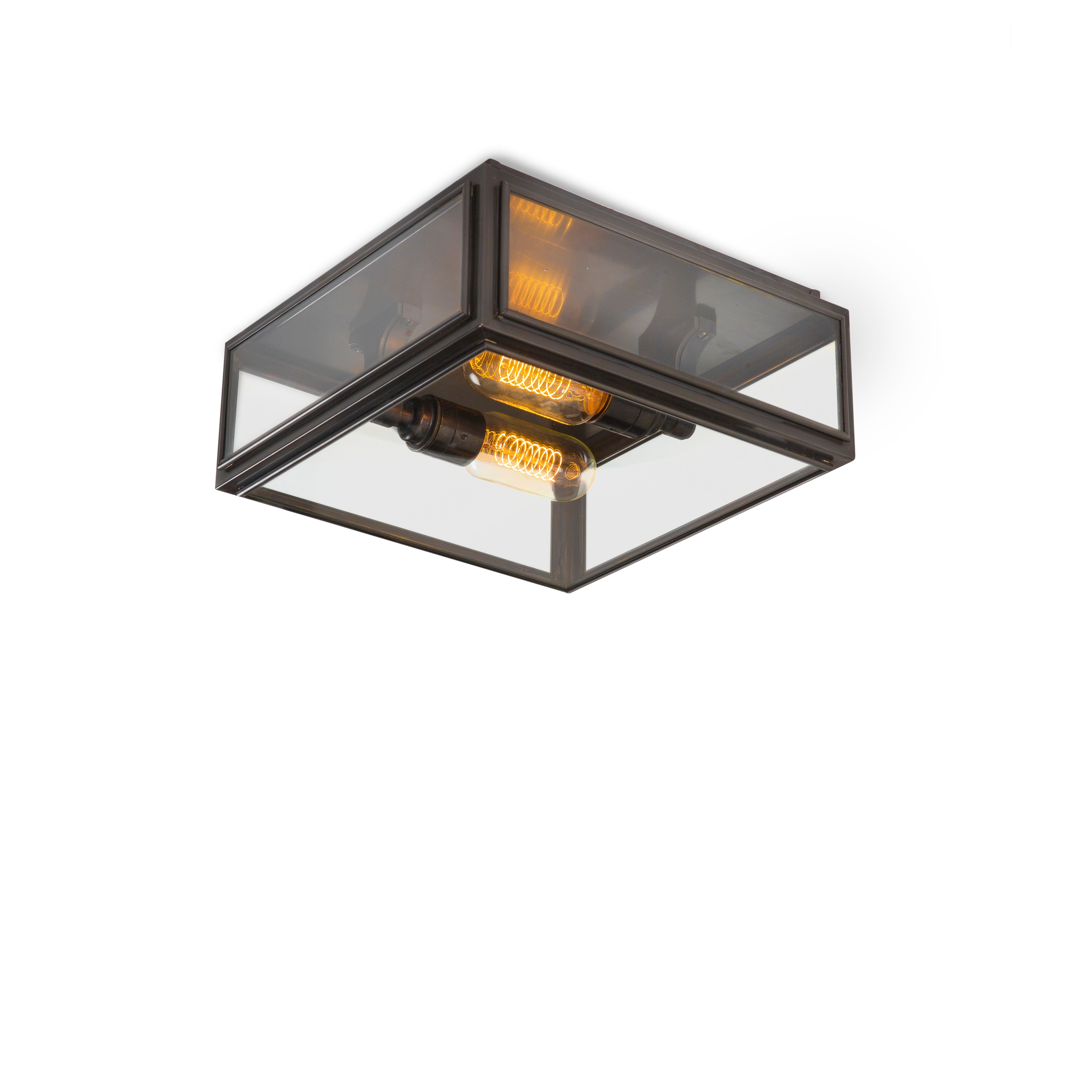 Mostrar el producto Lantern | Elm Ceiling Light - Small - Bronze & Clear Glass del fabricante J. Adams & Co