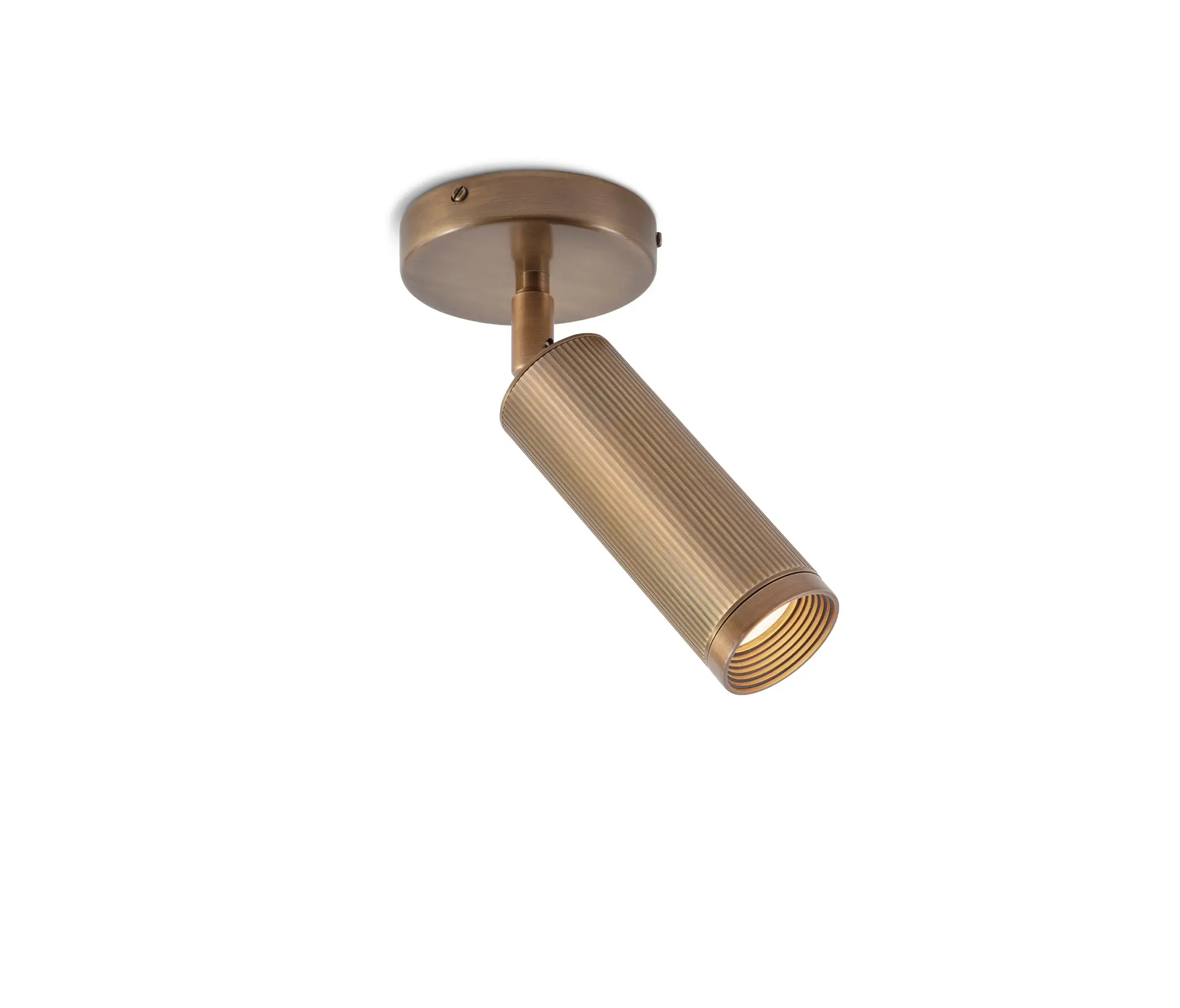 J. Adams & Co - Spot | Single Ceiling Light - Antique Brass