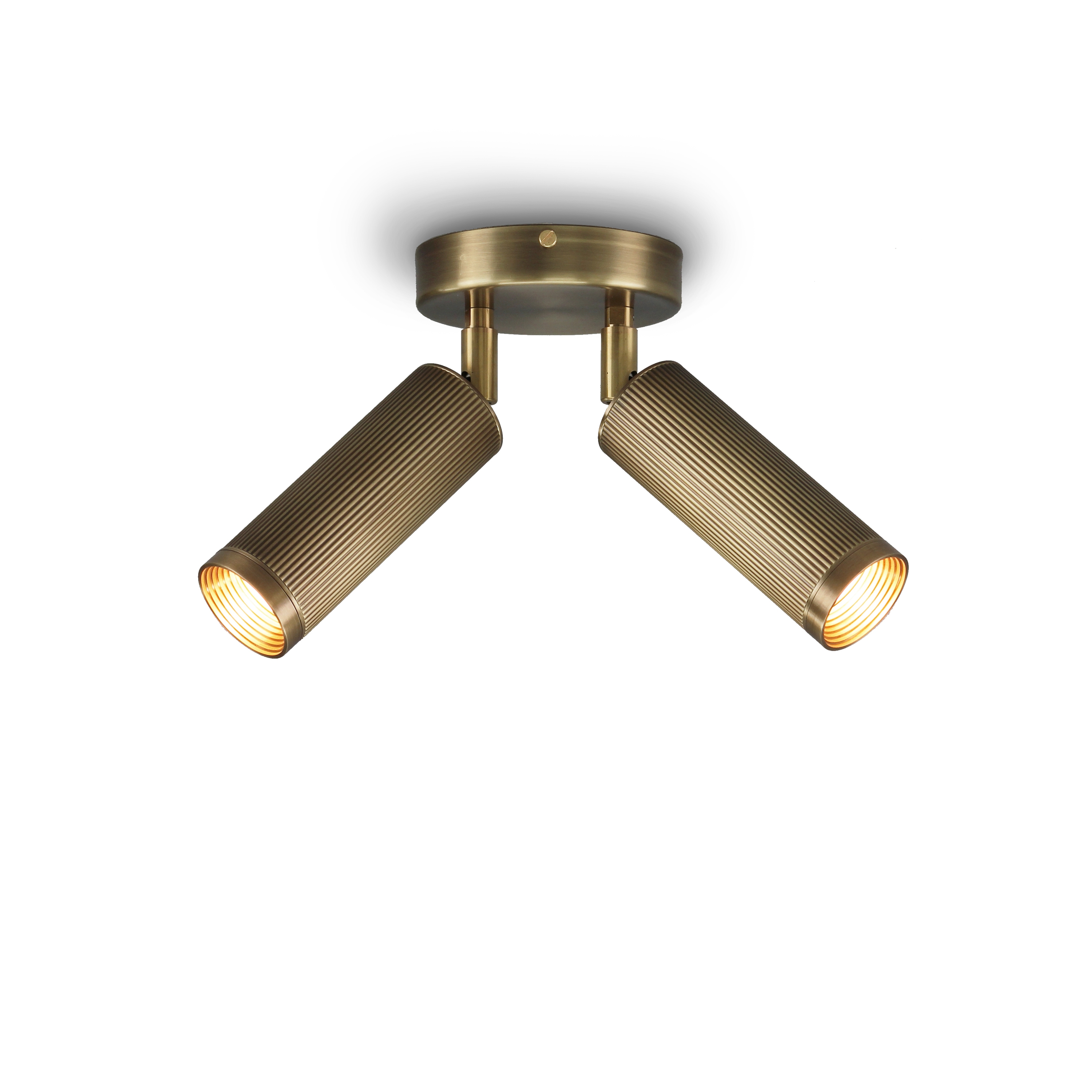 Spot | Double Ceiling Light - Antique Brass