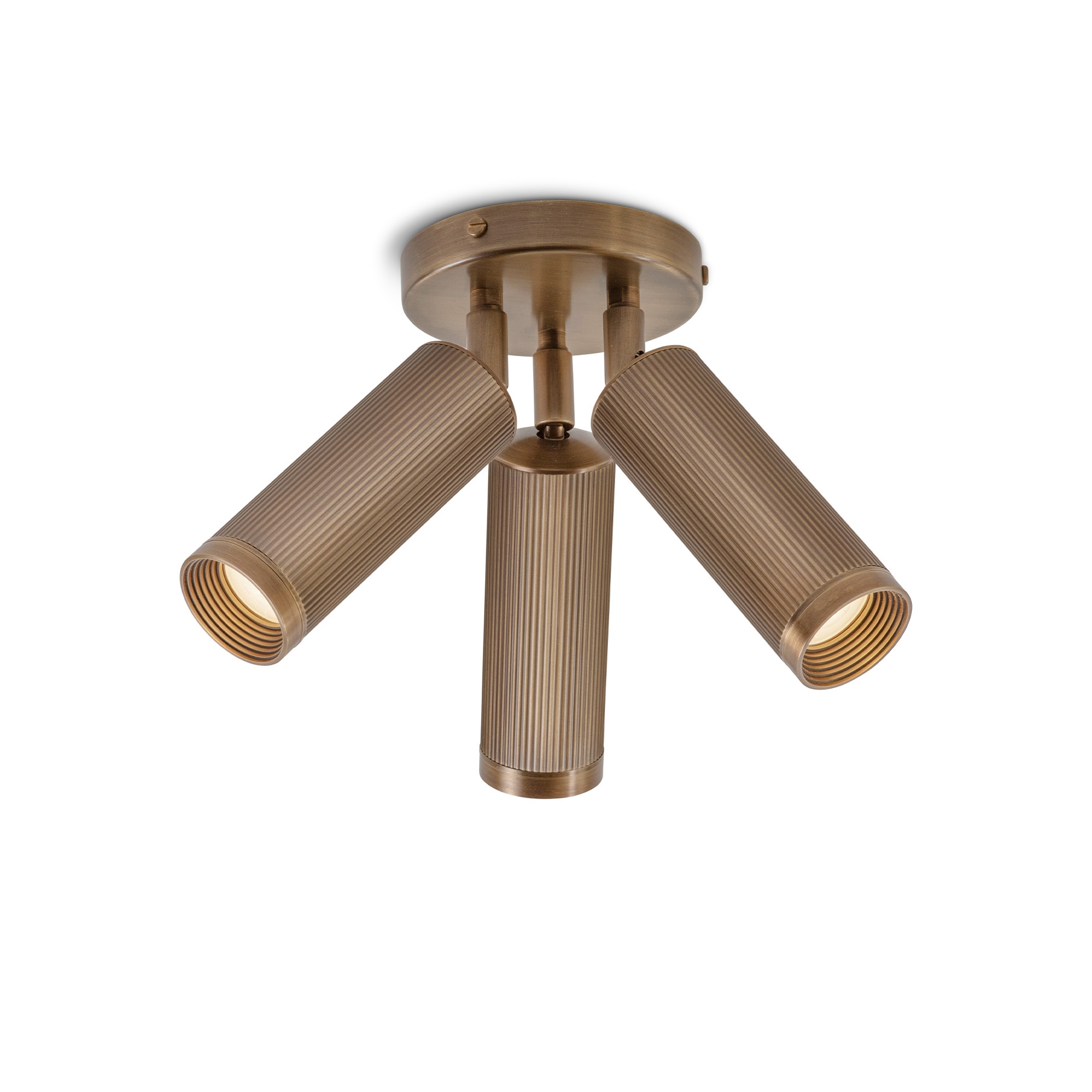 Spot | Triple Ceiling Light - Antique Brass