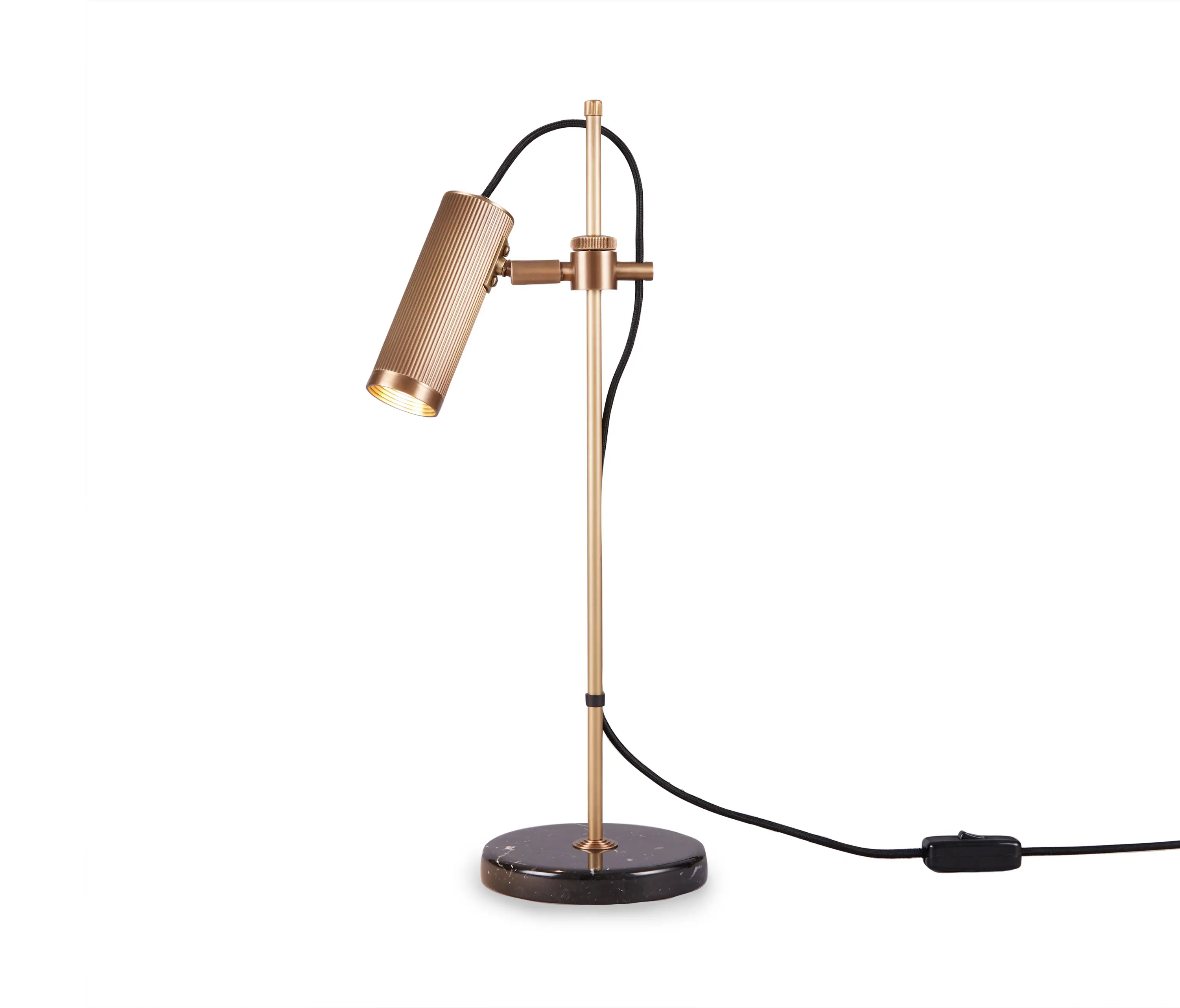 J. Adams & Co - Spot | Desk Light - Antique Brass & Black Marble Base
