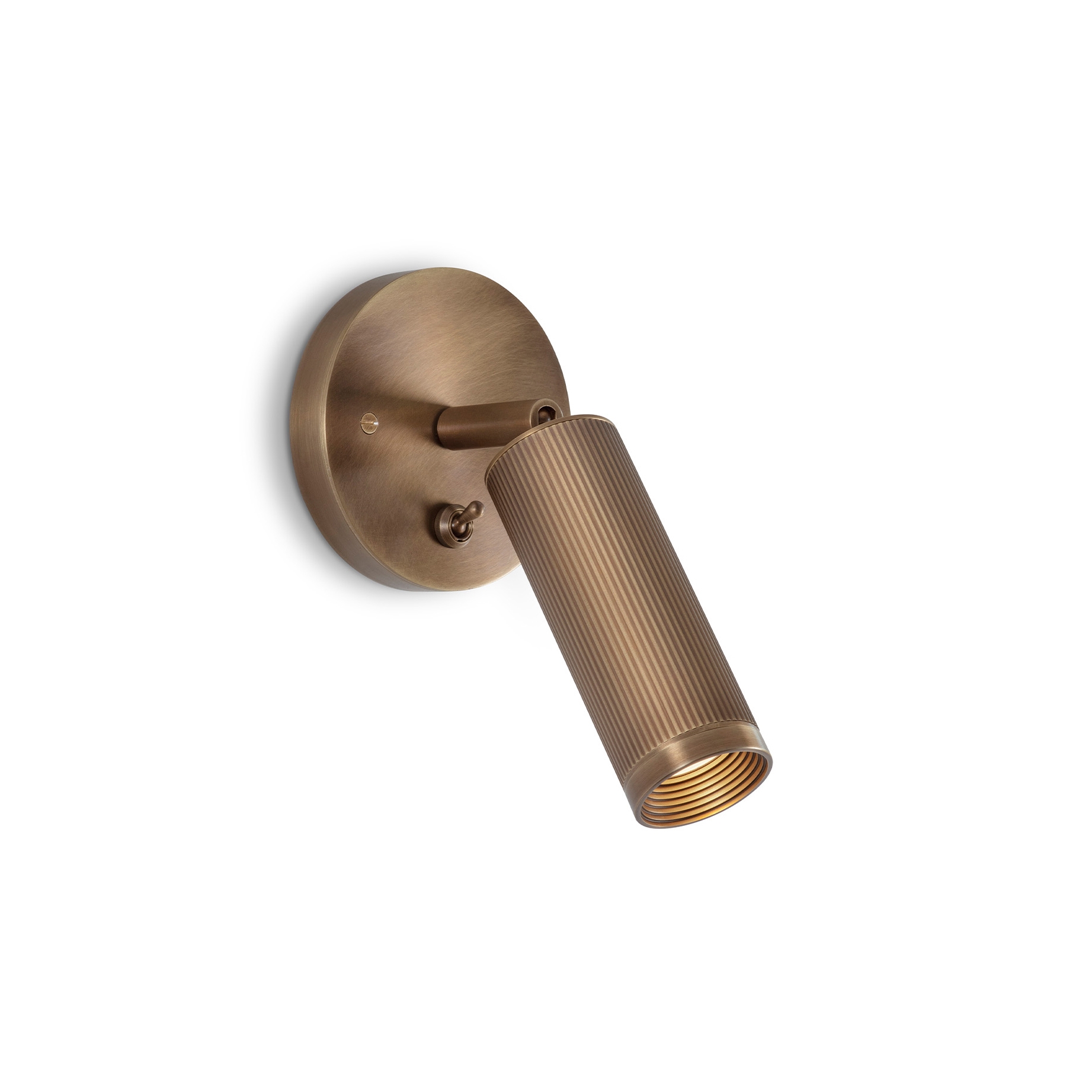 Spot | Switched Wall Light - Antique Brass