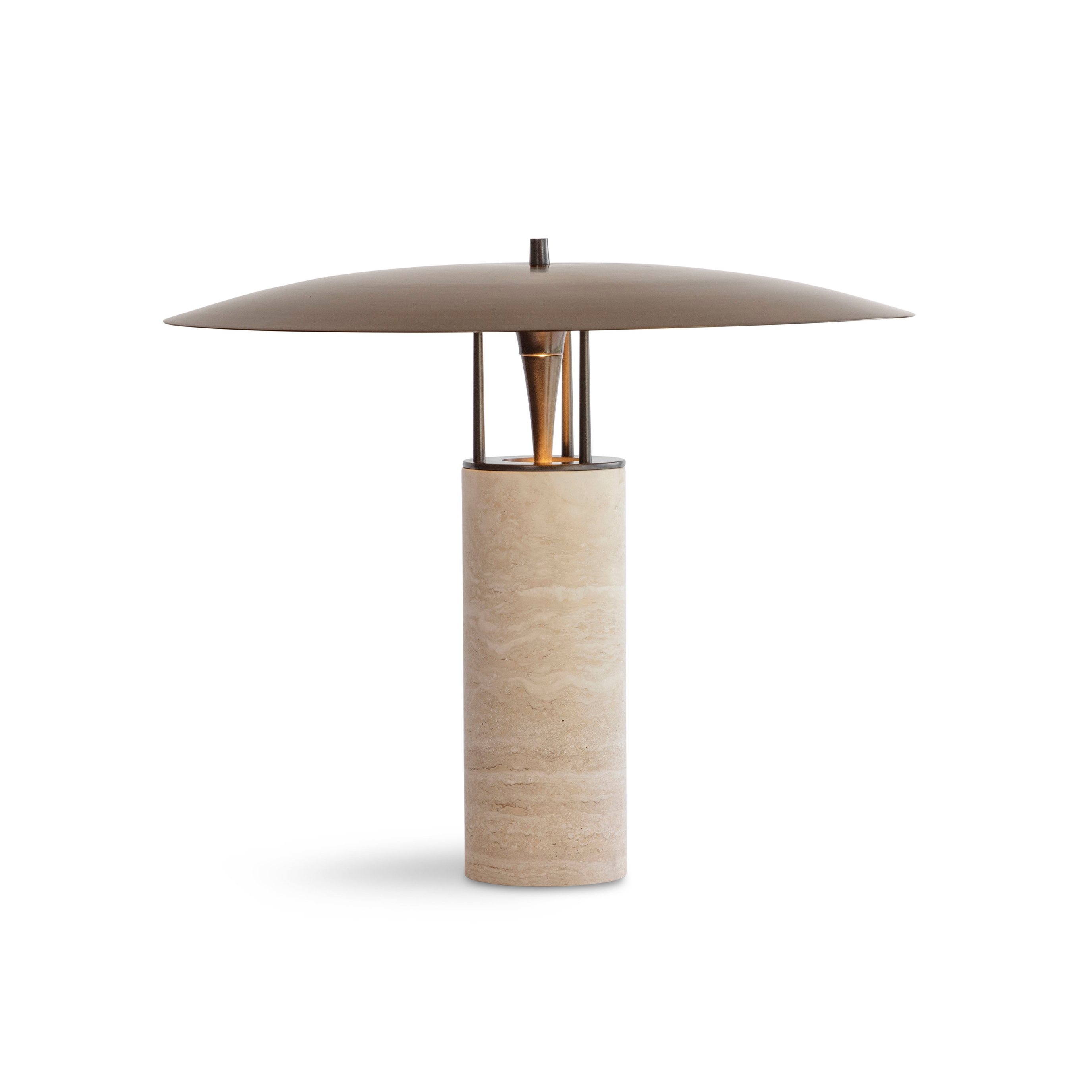 Luna | Table - Bronze & Travertine