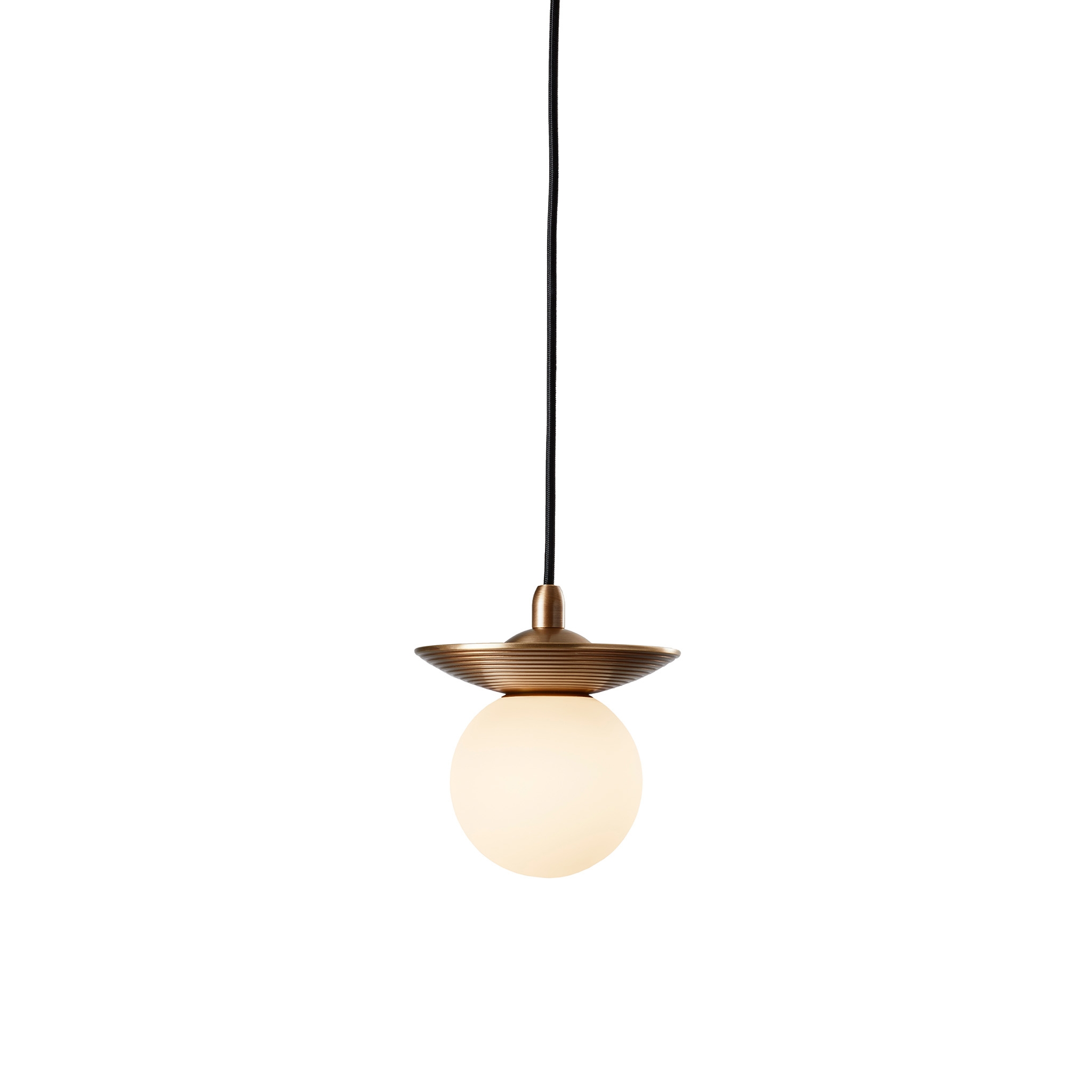 Orbit | Pendant - Ridged Antique Brass