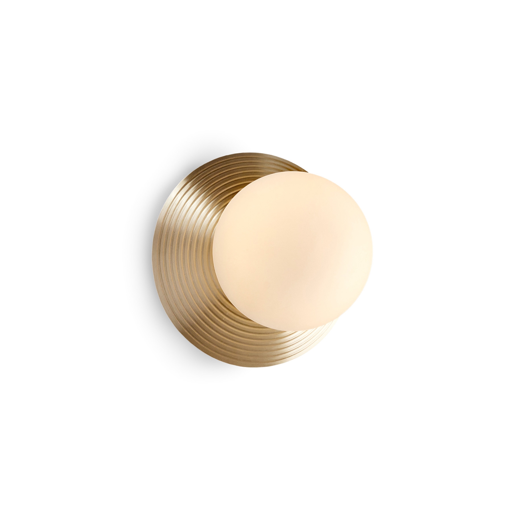 Orbit | Wall Light - Ridged Satin Brass