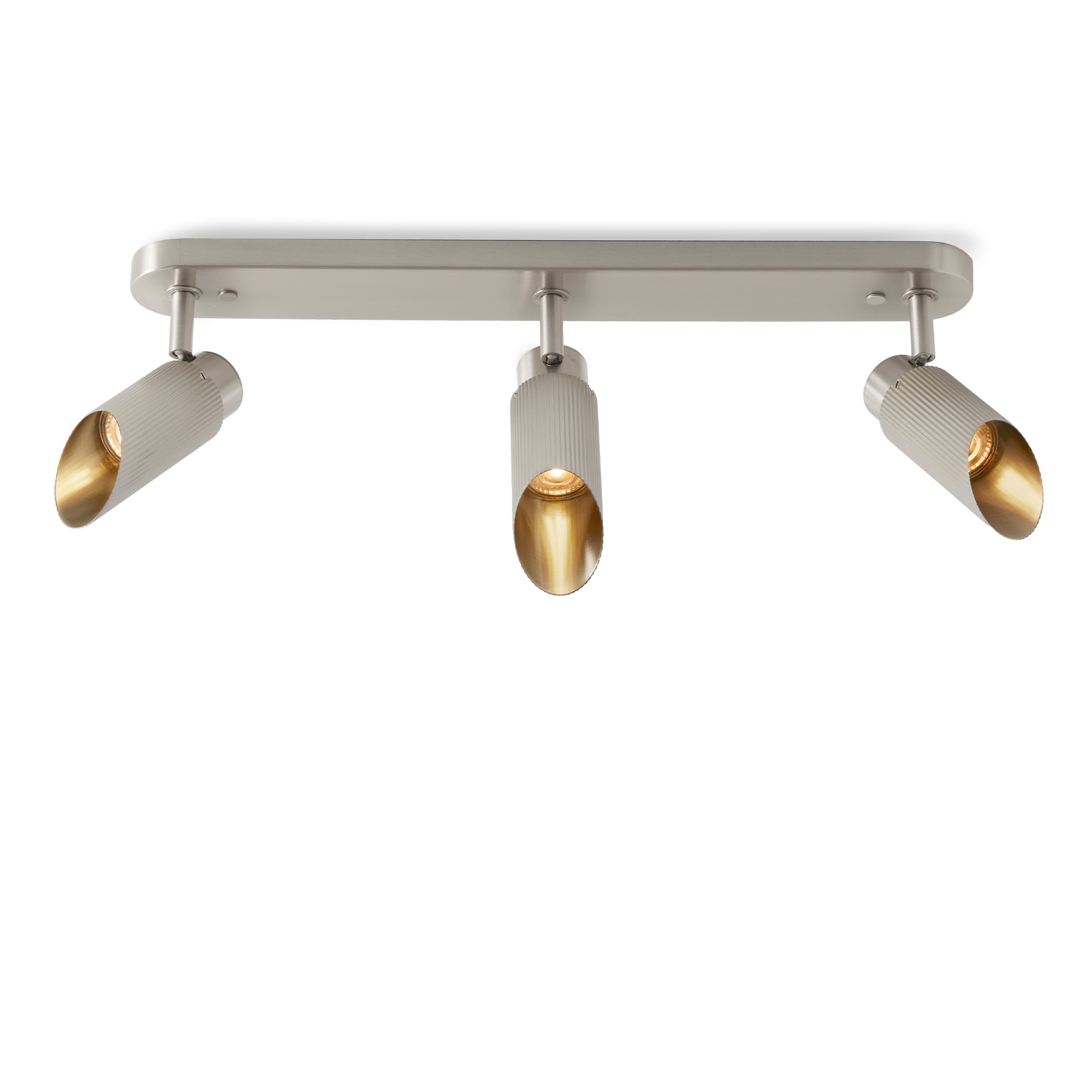 Mostra il prodotto Spot Pro | Triple Ceiling Light - Satin Nickel del produttore J. Adams & Co
