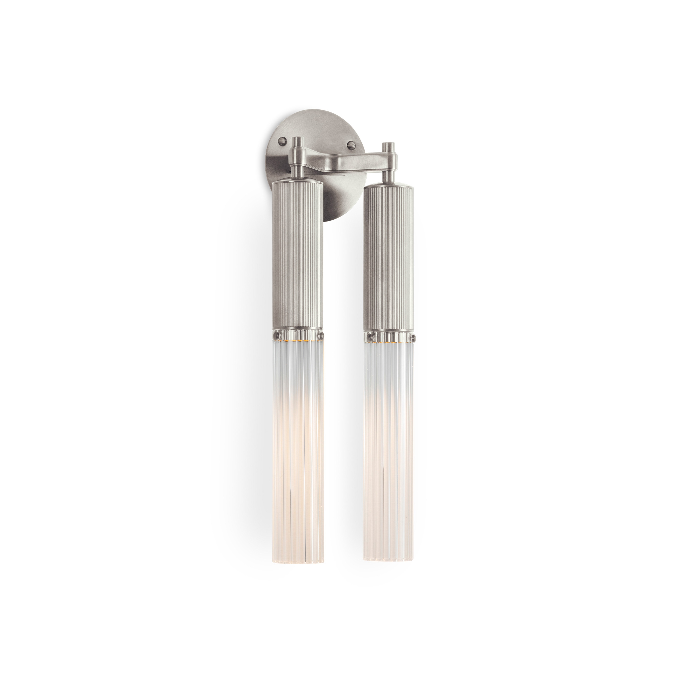 Flume | Double Wall Light - Satin Nickel