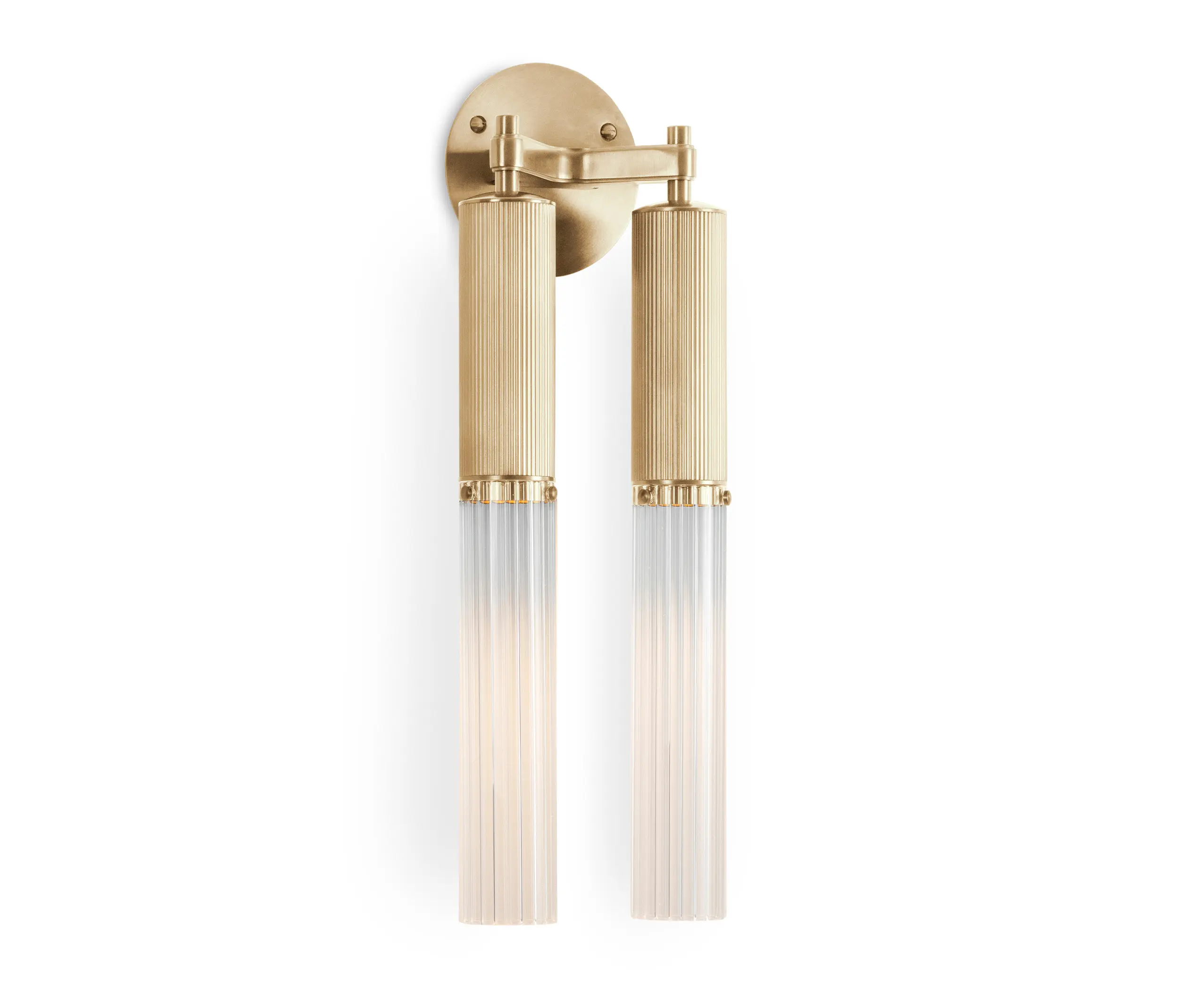 J. Adams & Co - Flume | Double Wall Light - Satin Brass