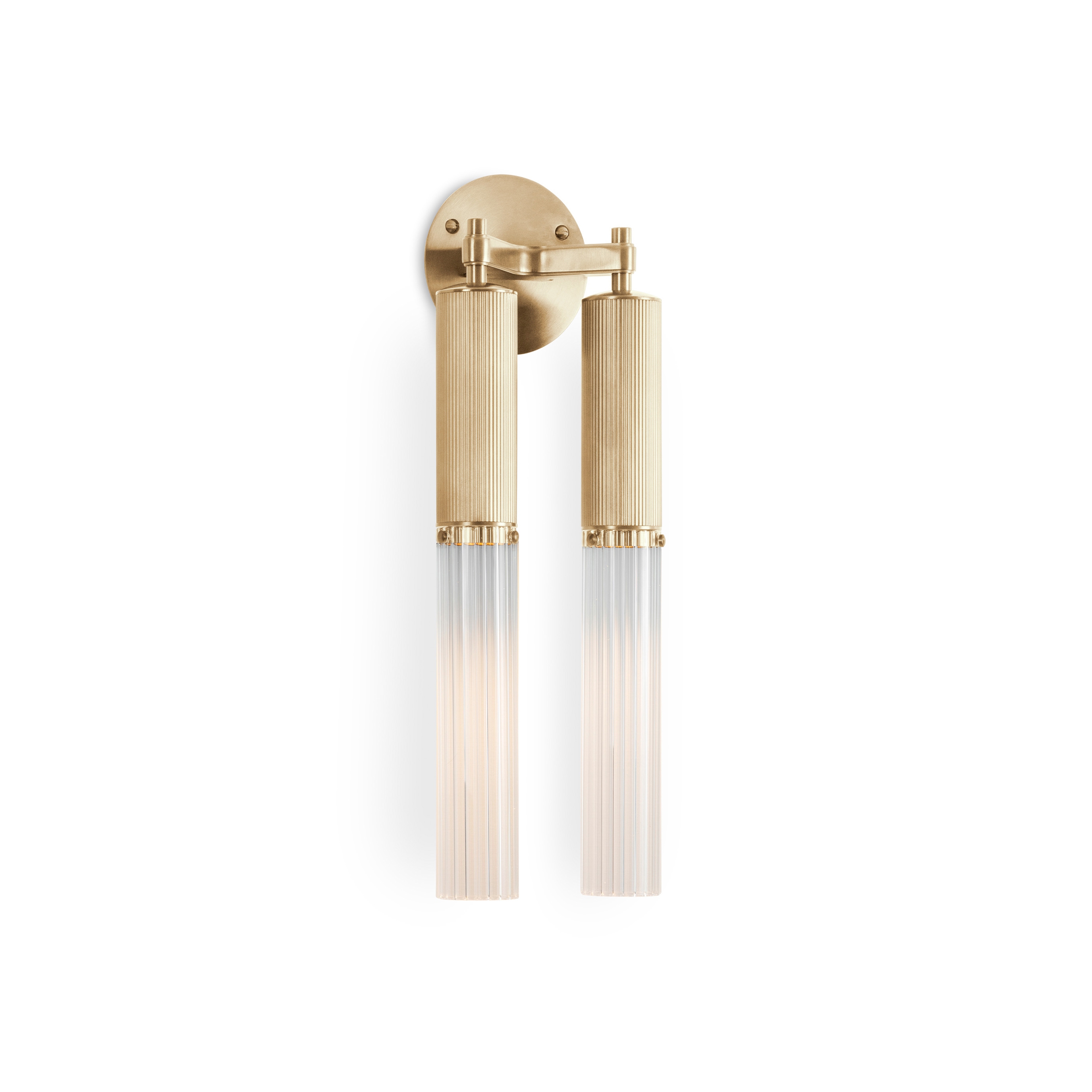 Display product Flume | Double Wall Light - Satin Brass from manufacturer J. Adams & Co