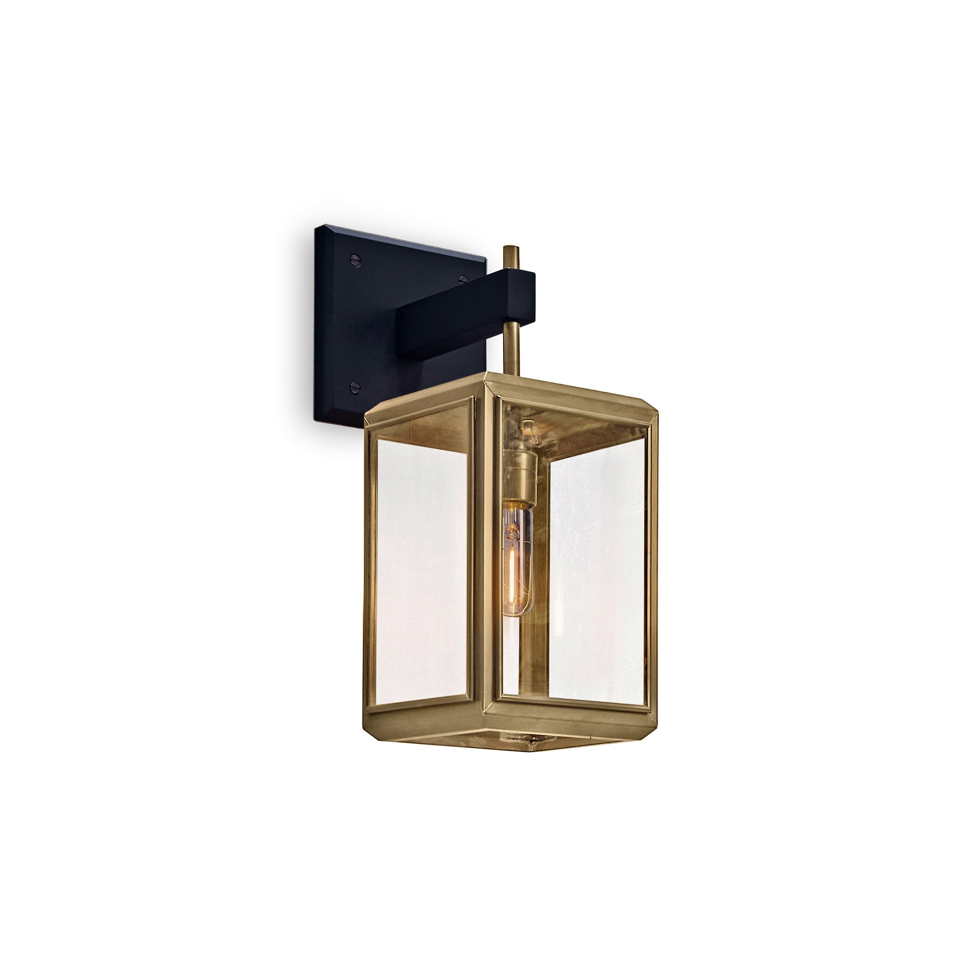 Mostra il prodotto Lantern | Lilac Wall - Small - Antique Brass & Clear Glass del produttore J. Adams & Co
