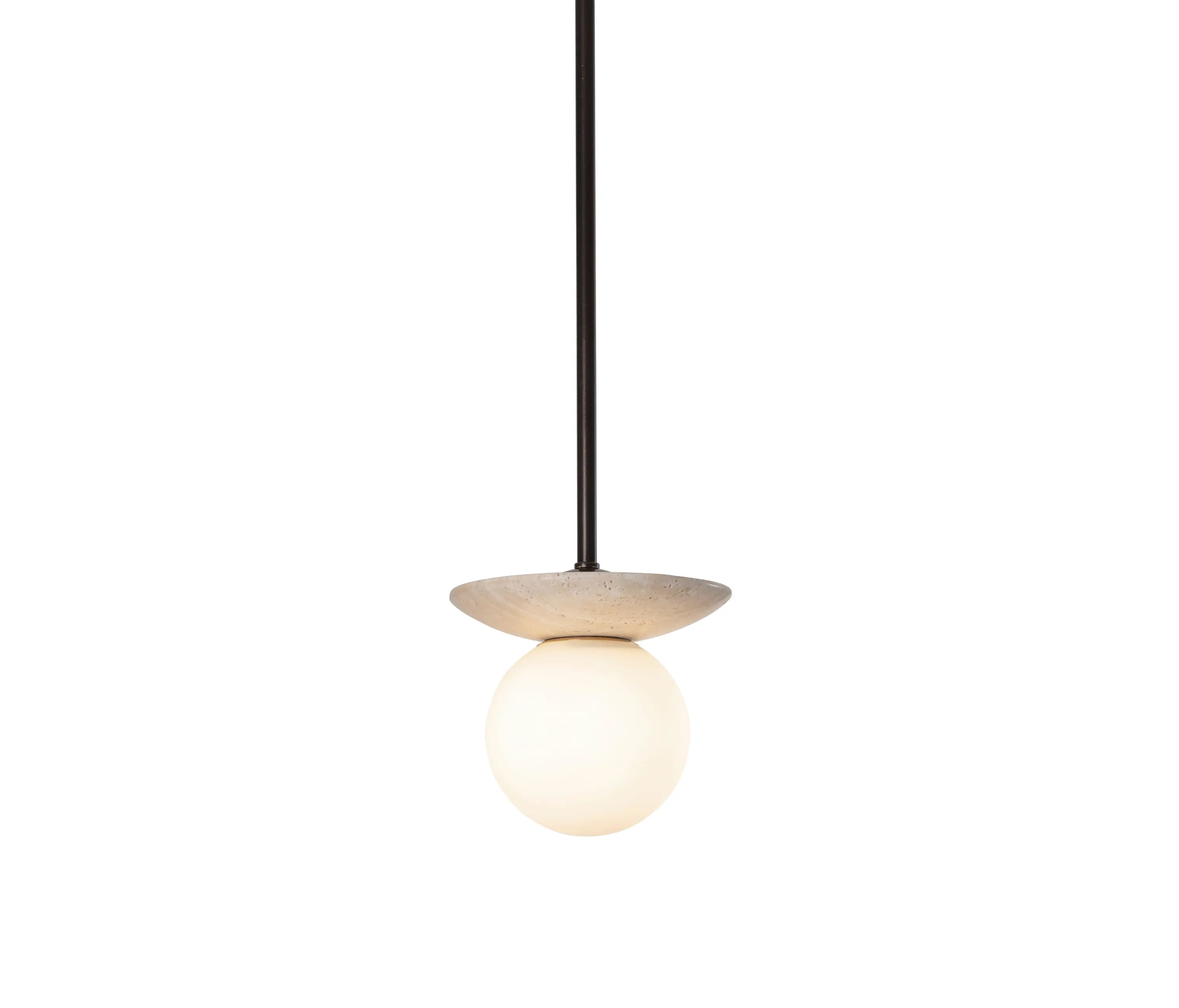 J. Adams & Co - Orbit | Pendant - Bronze & Travertine