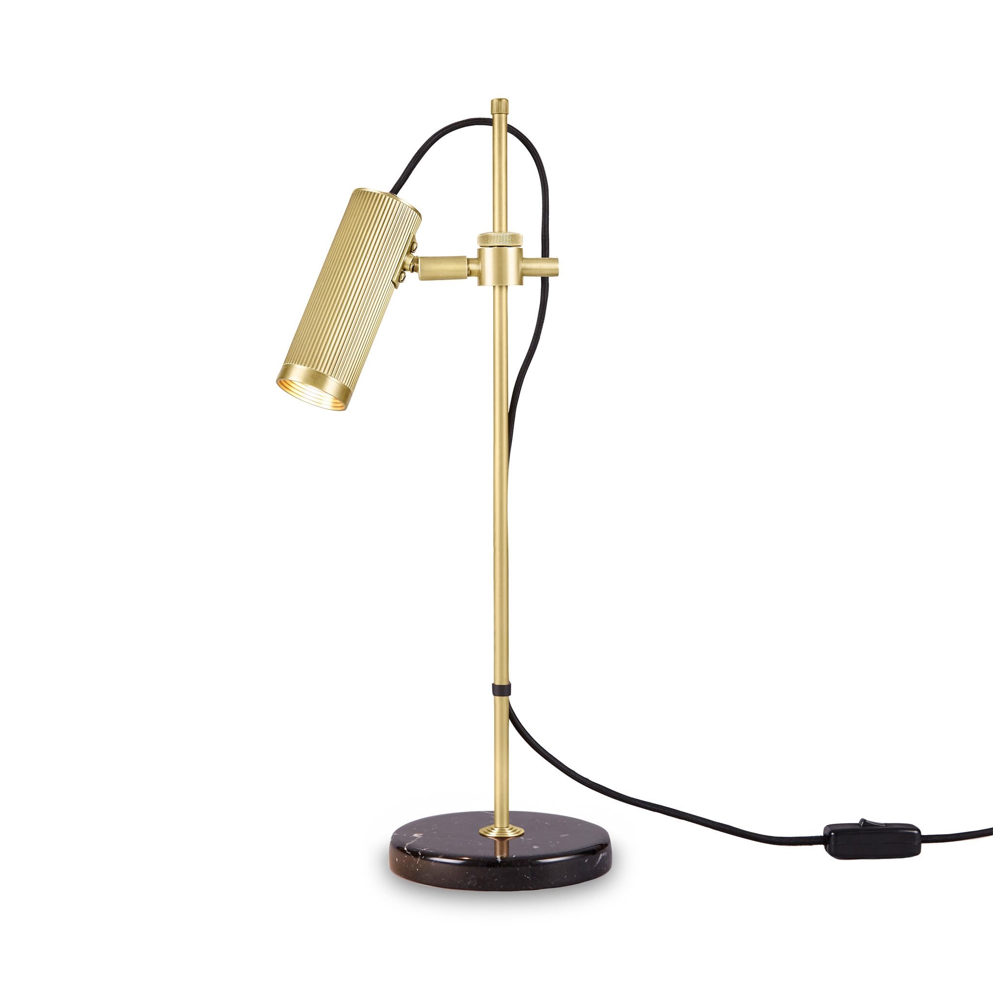 Spot | Desk Light - Satin Brass & Black Marble Base