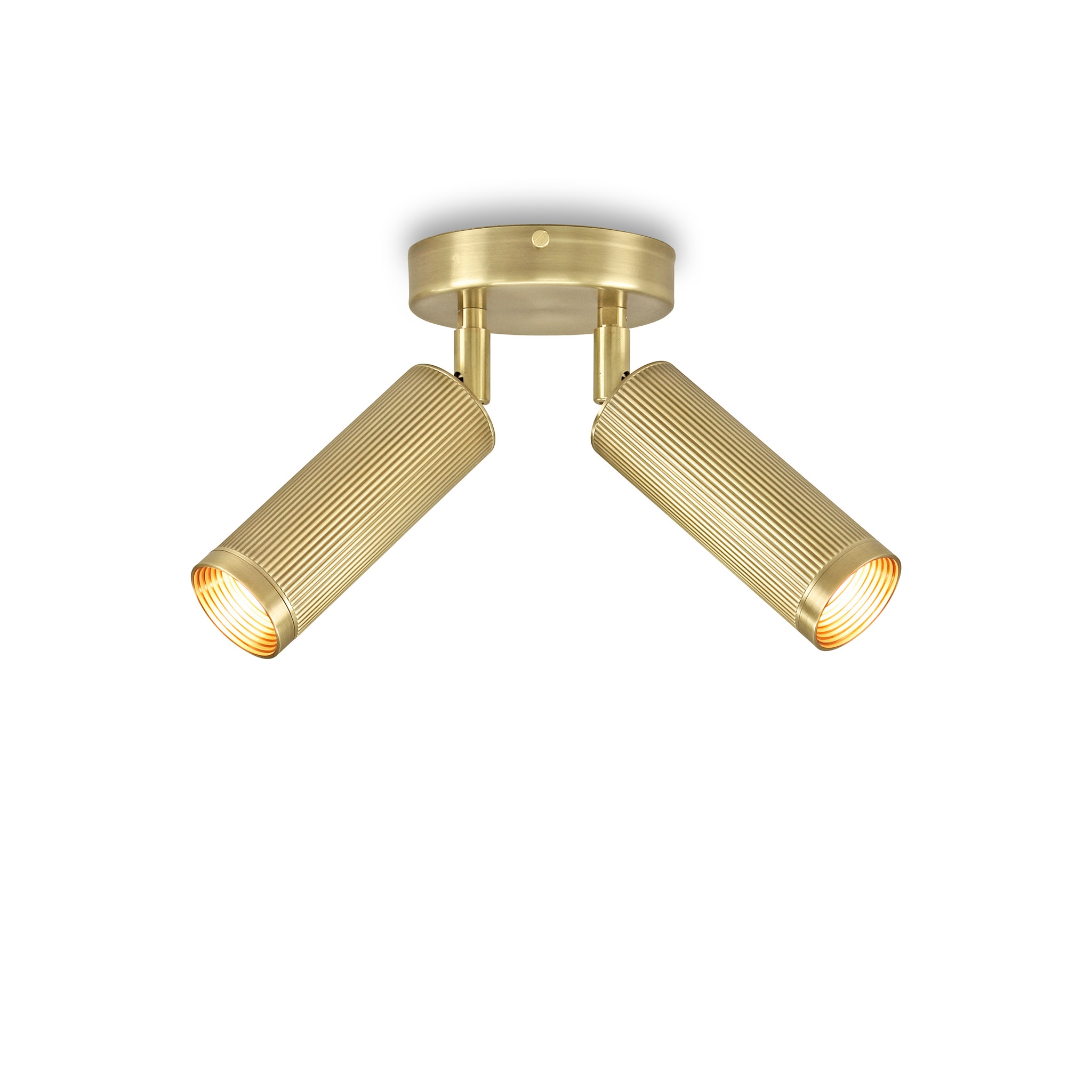 Spot | Double Ceiling Light - Satin Brass