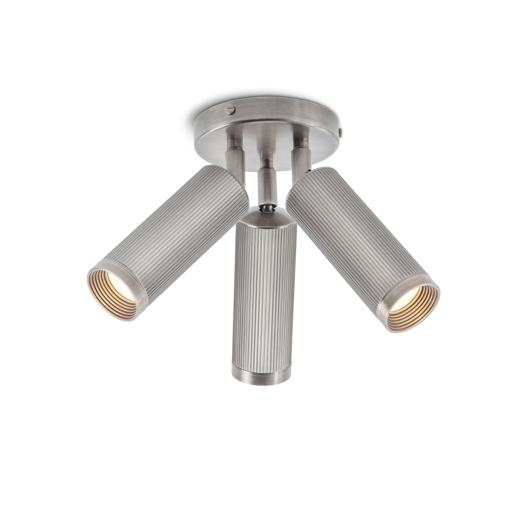 Display product Spot | Triple Ceiling Light - Satin Nickel from manufacturer J. Adams & Co