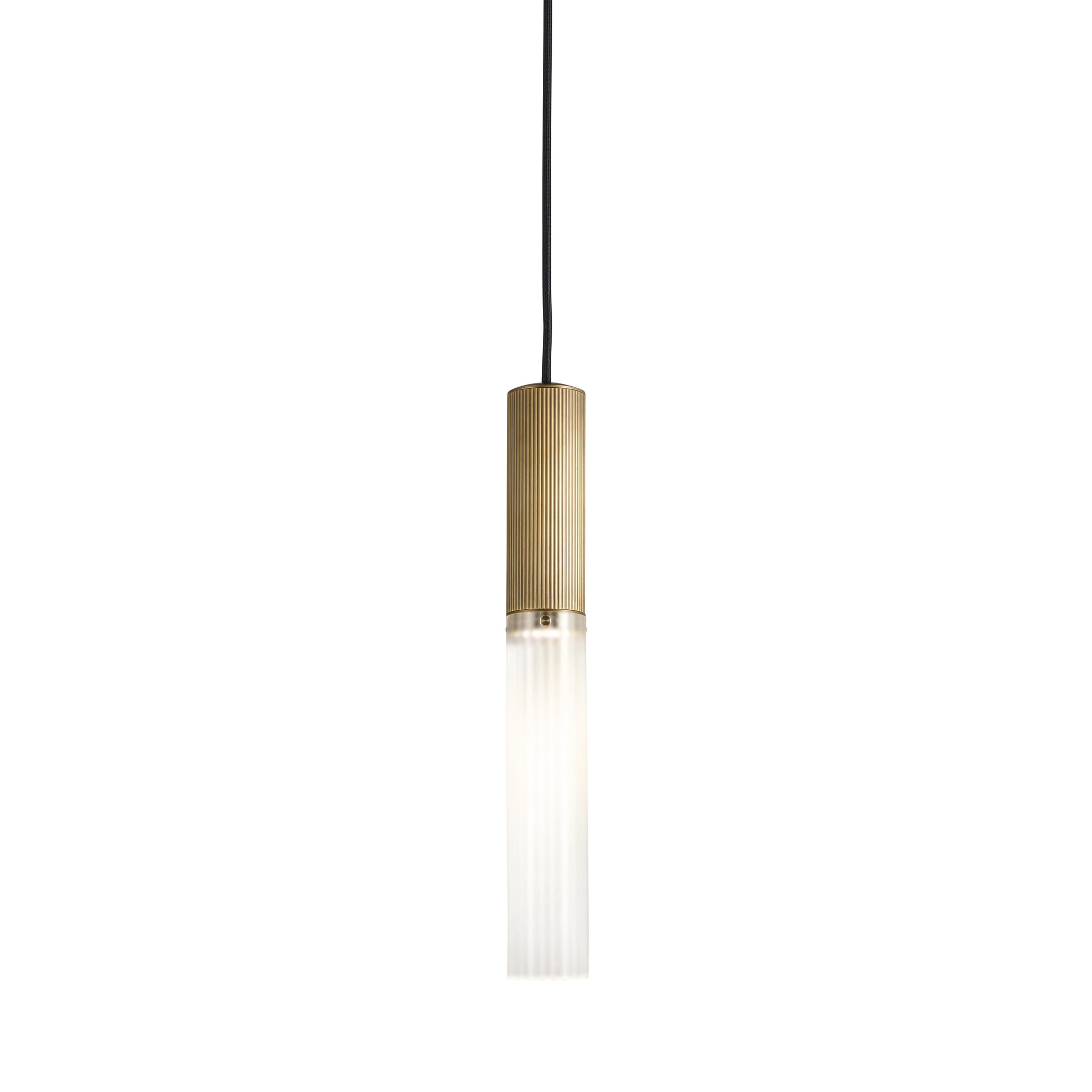 Flume | 50 Pendant - Antique Brass & Frosted Glass