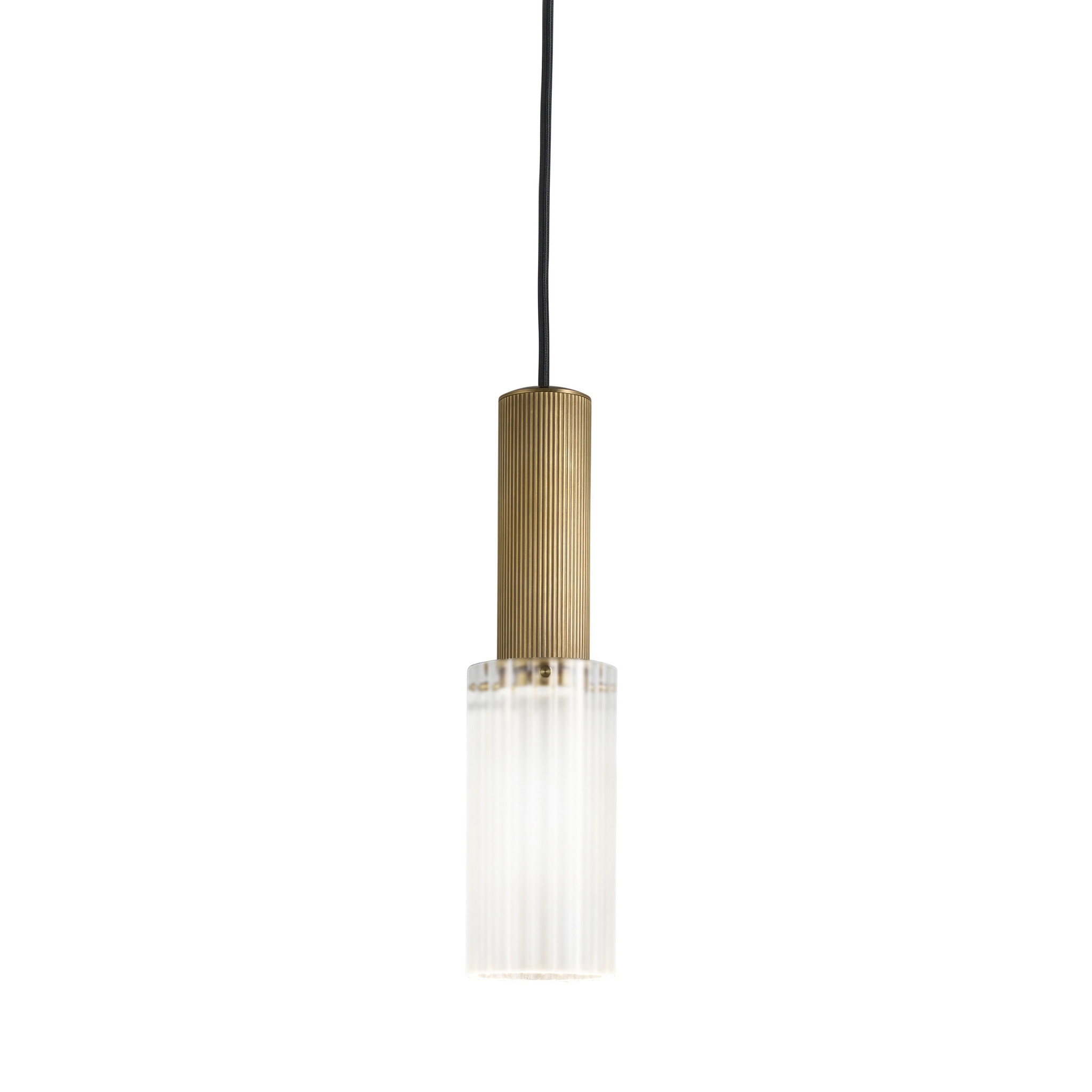 Mostrar el producto Flume | 80 Pendant - Antique Brass & Frosted Glass del fabricante J. Adams & Co