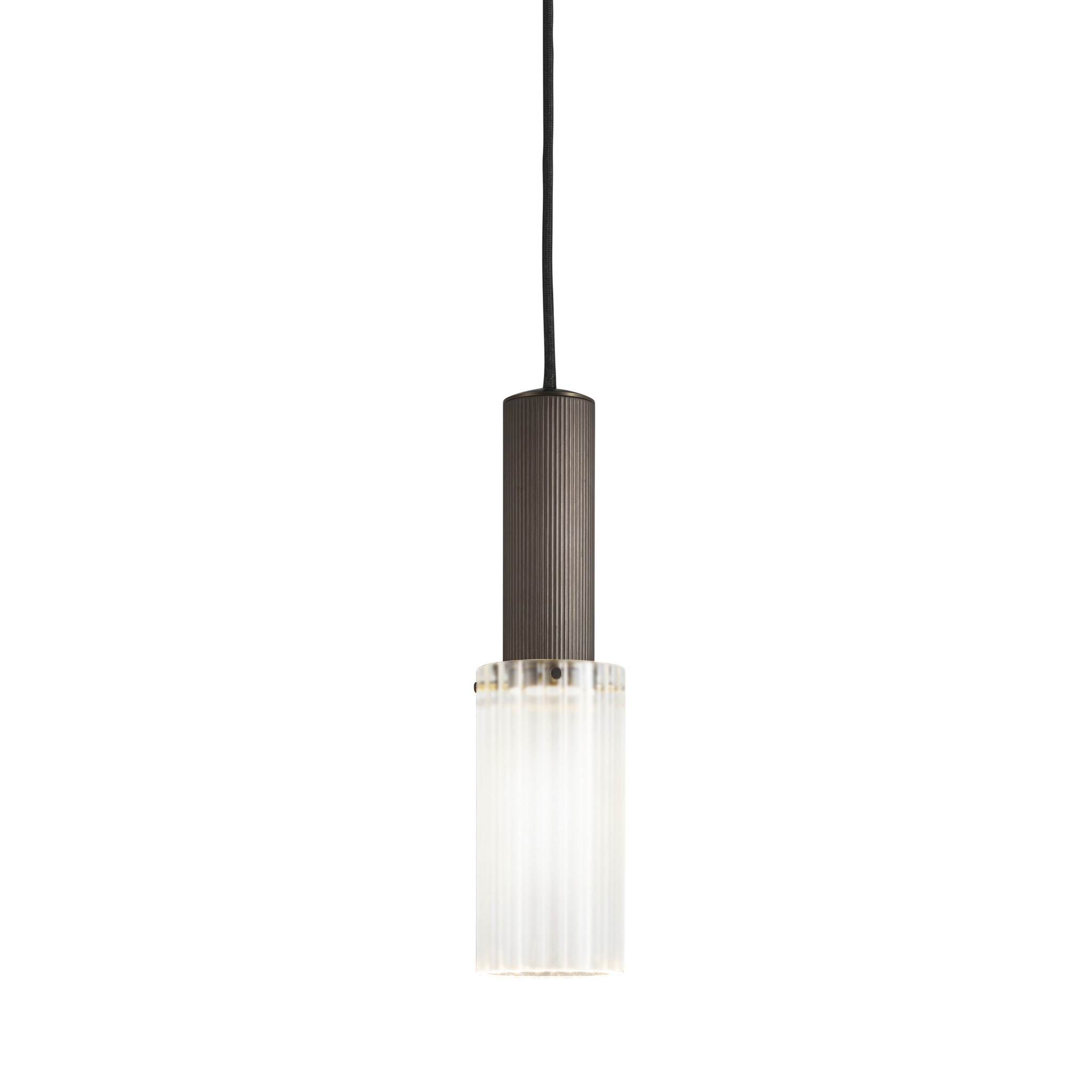 Flume | 80 Pendant - Bronze & Frosted Glass