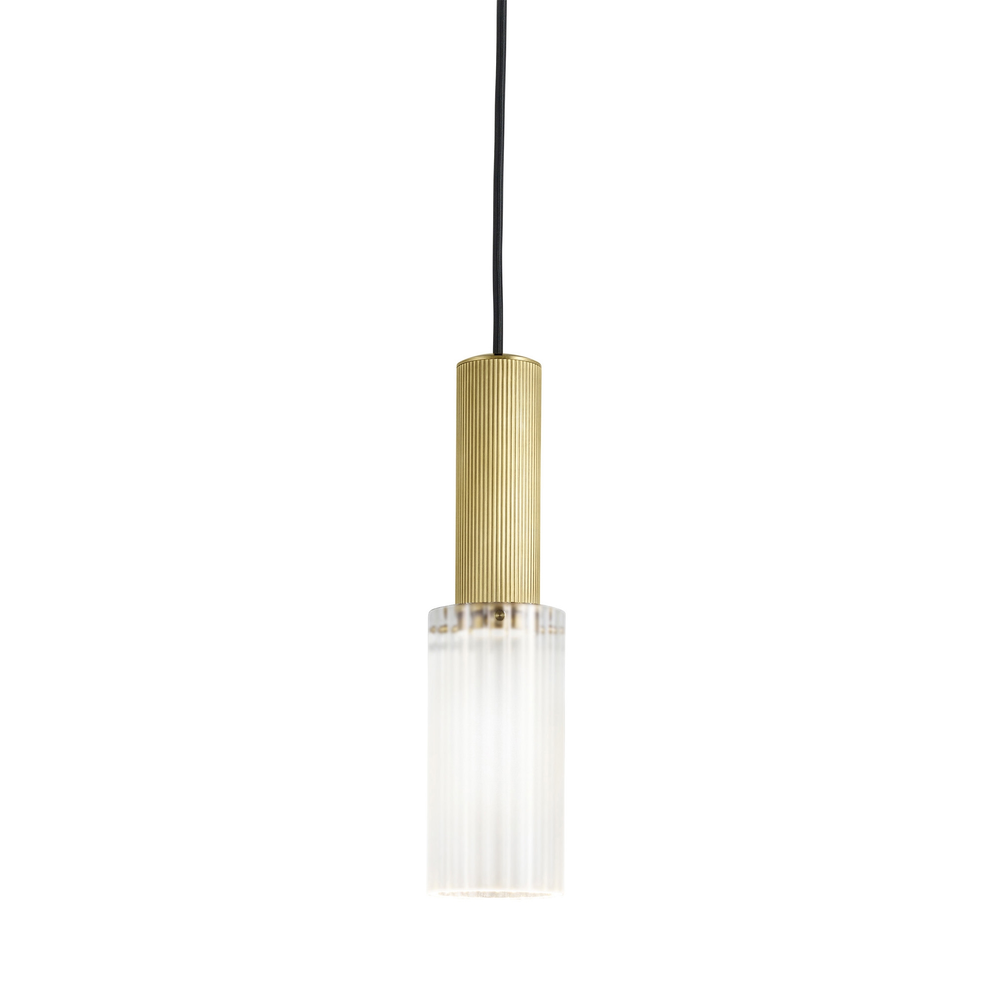 Flume | 80 Pendant - Satin Brass & Frosted Glass