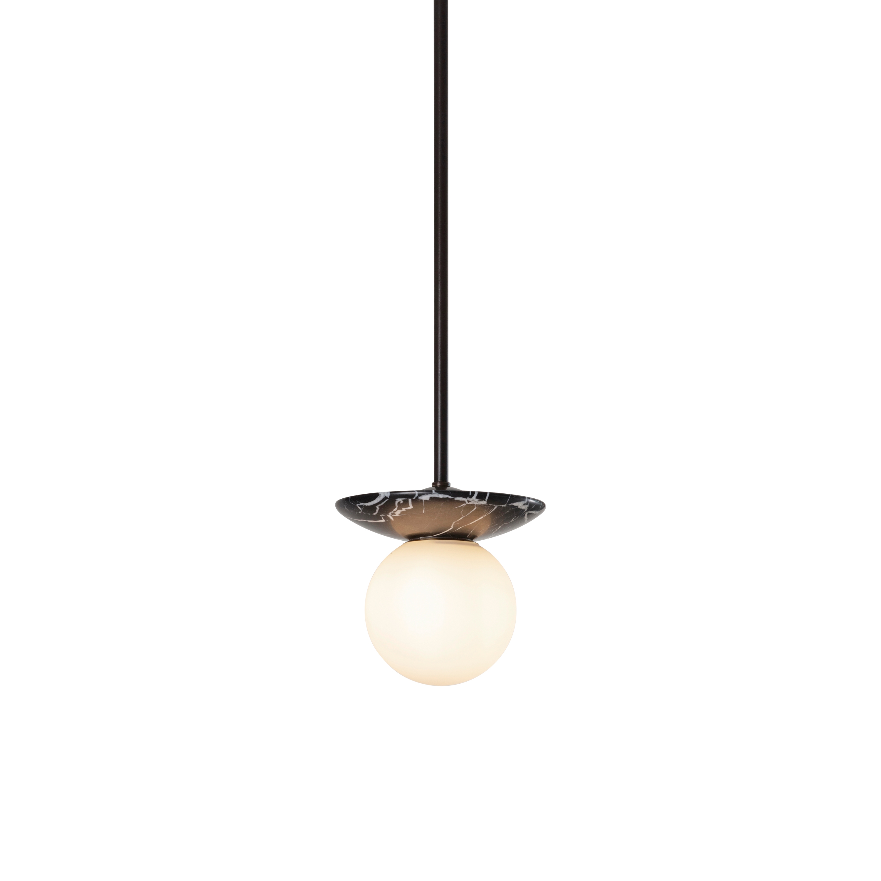 Orbit | Pendant - Bronze & Black Marble