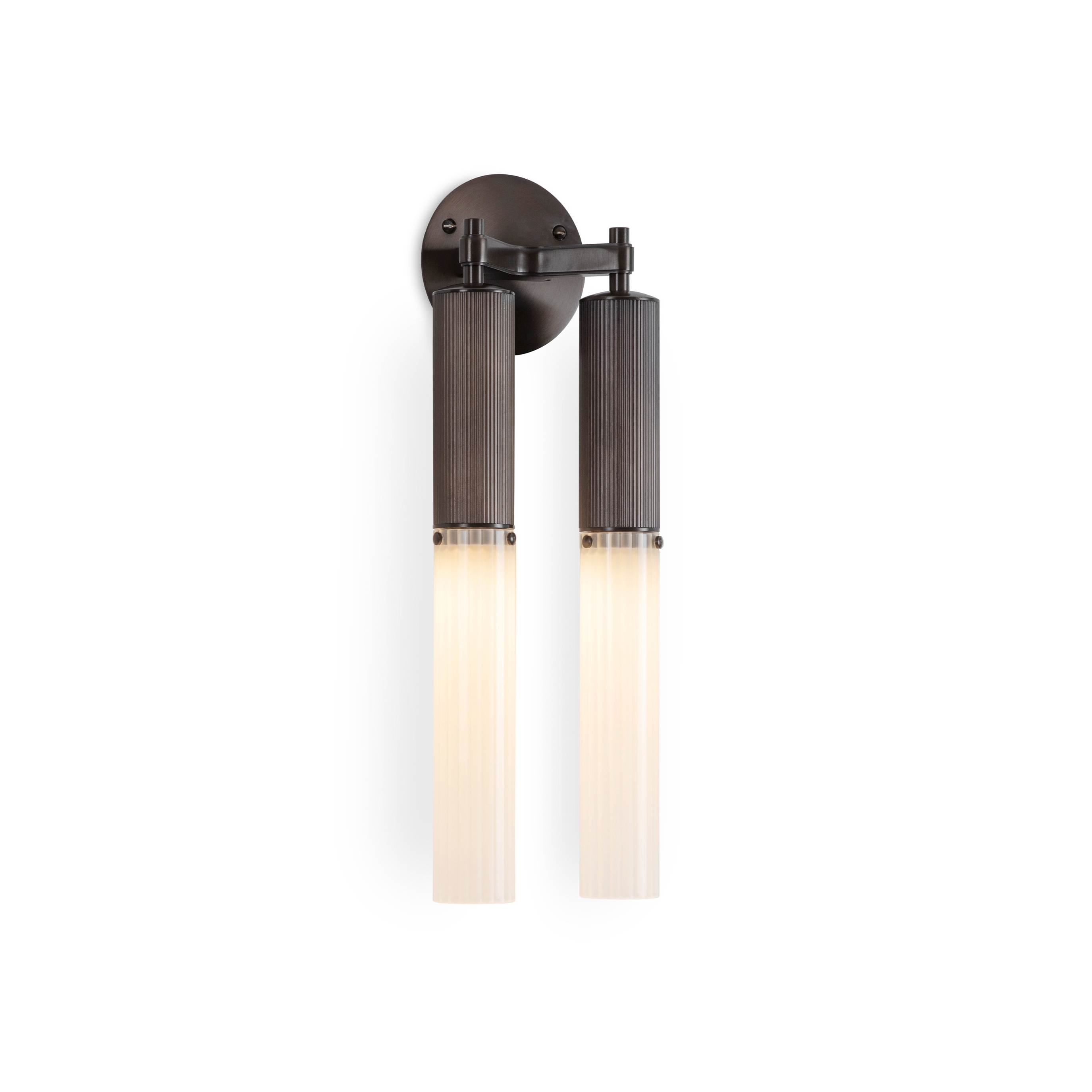 Afficher le produit Flume | Double Wall Light - Bronze & Frosted Glass du fabricant J. Adams & Co