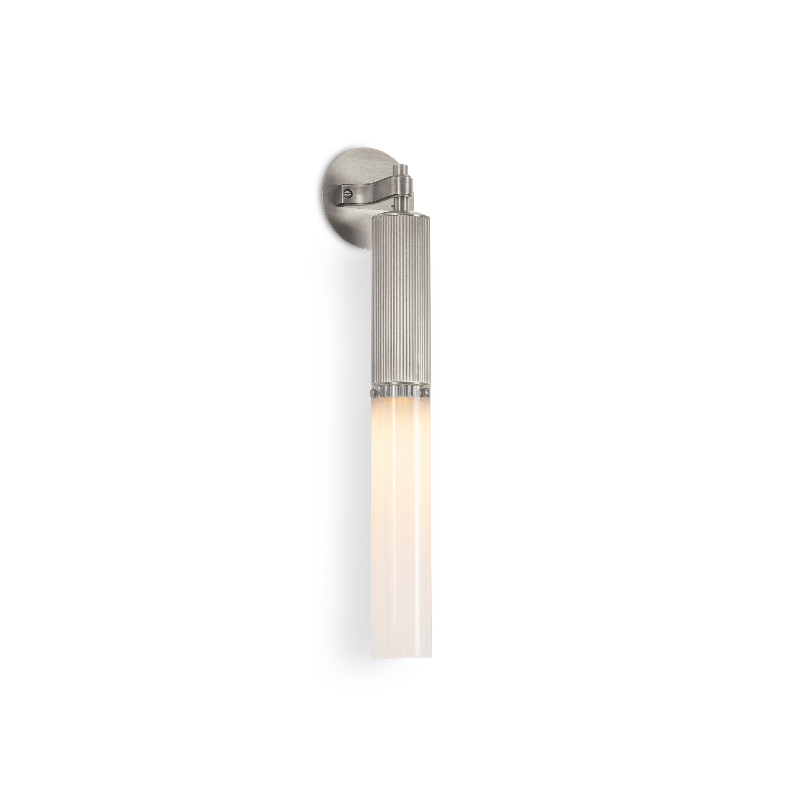 Display product Flume | Wall Light - Satin Nickel & Frosted Glass from manufacturer J. Adams & Co