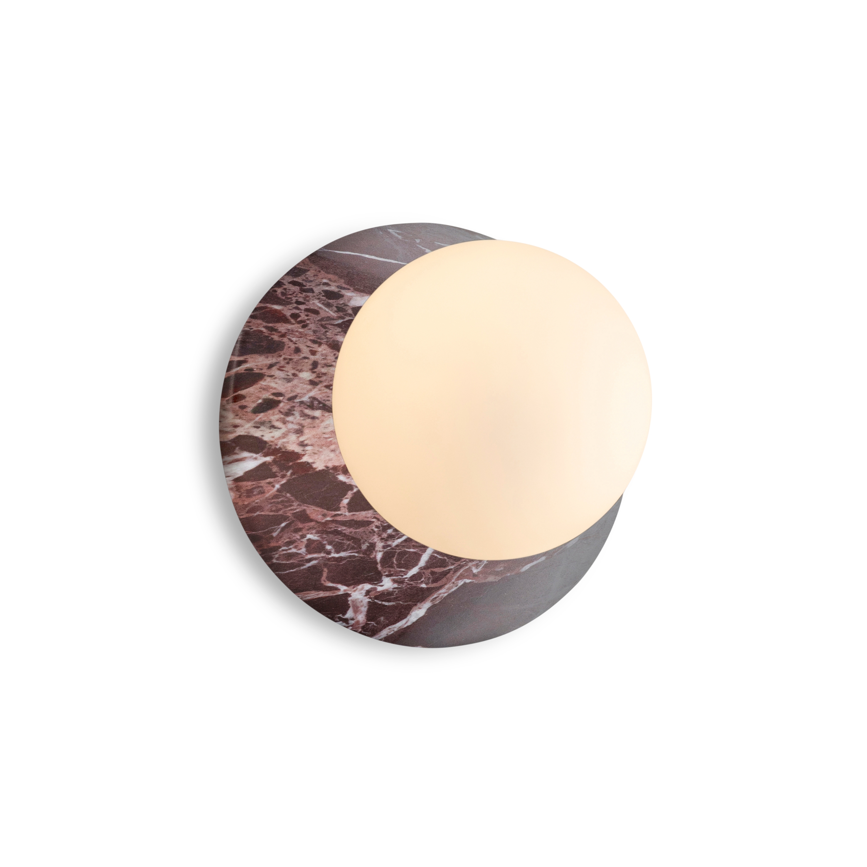 Display product Orbit | Wall Light - Red Marble from manufacturer J. Adams & Co