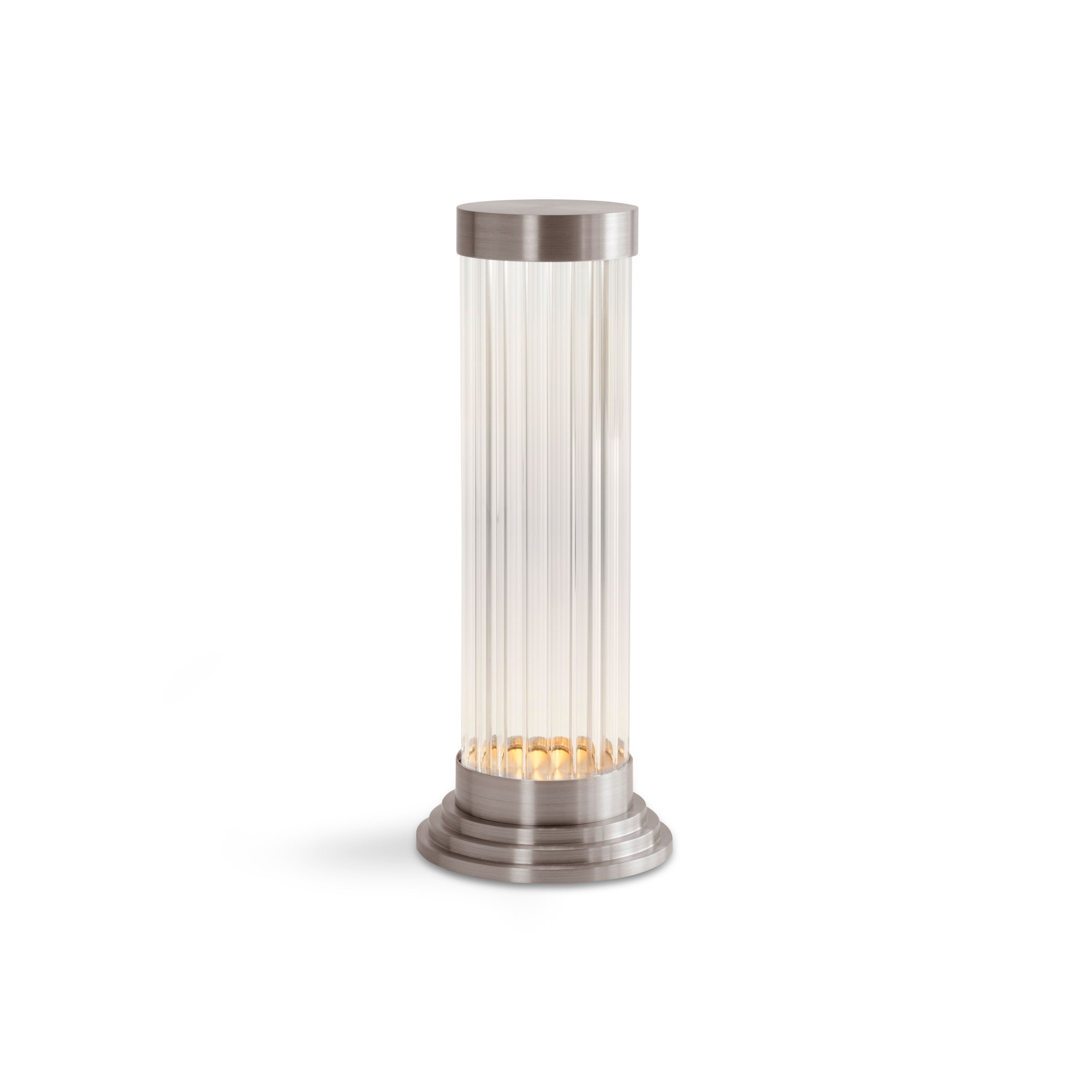 Display product Porto | Portable Table Light - Satin Nickel from manufacturer J. Adams & Co