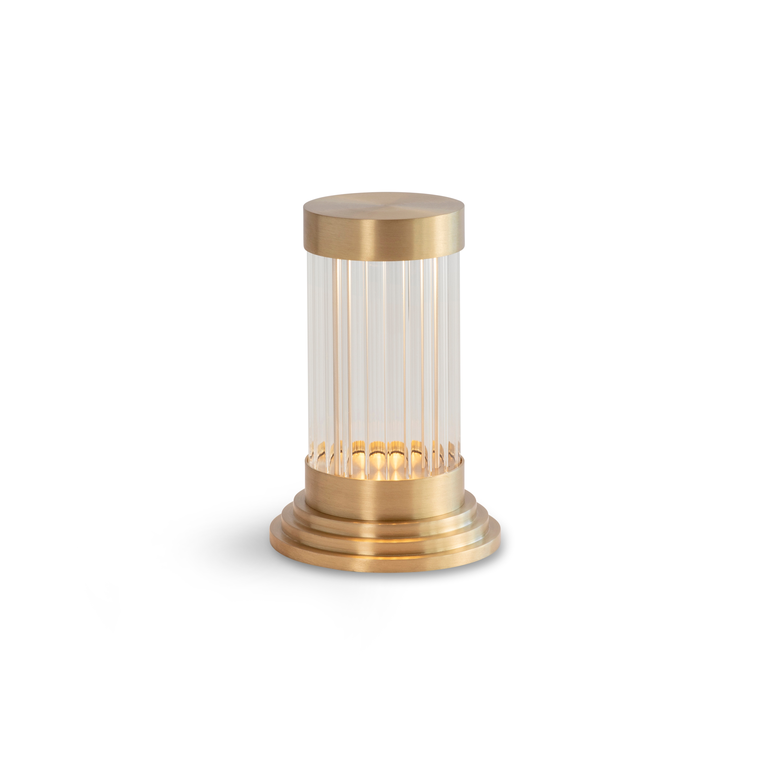 Display product Porto Mini | Portable Table Light - Satin Brass from manufacturer J. Adams & Co