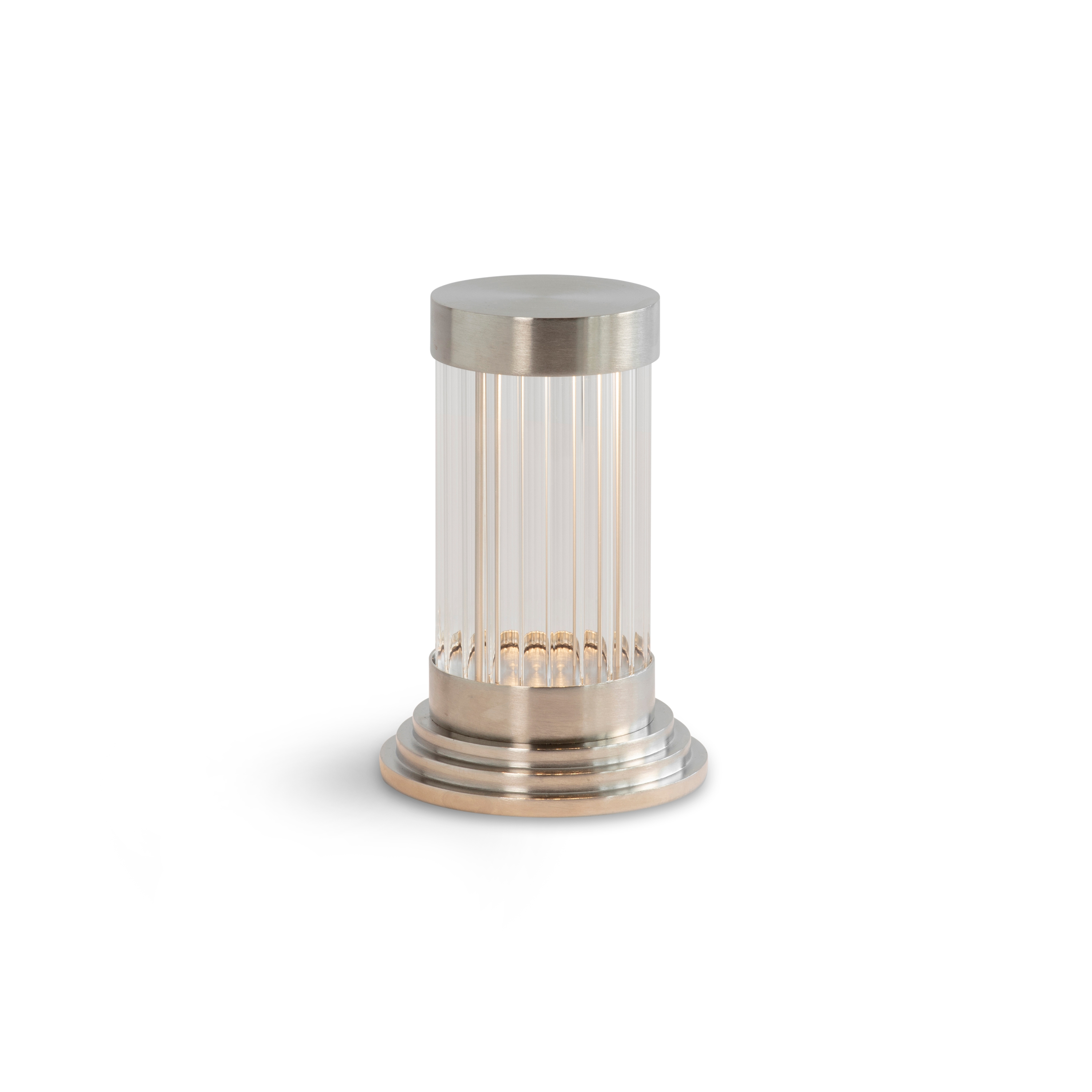 Porto Mini | Portable Table Light - Satin Nickel
