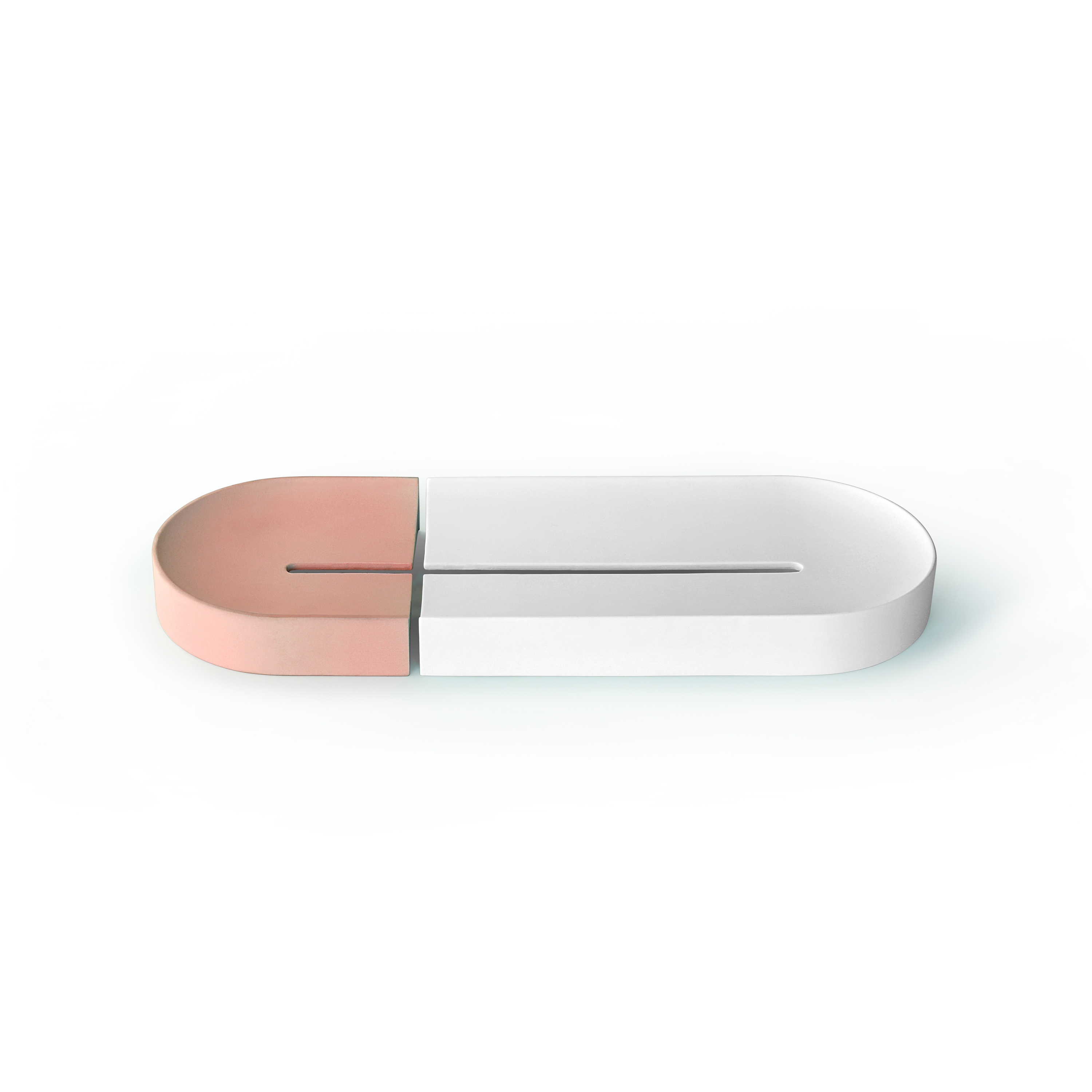 Arc Tray (blanc et rose)