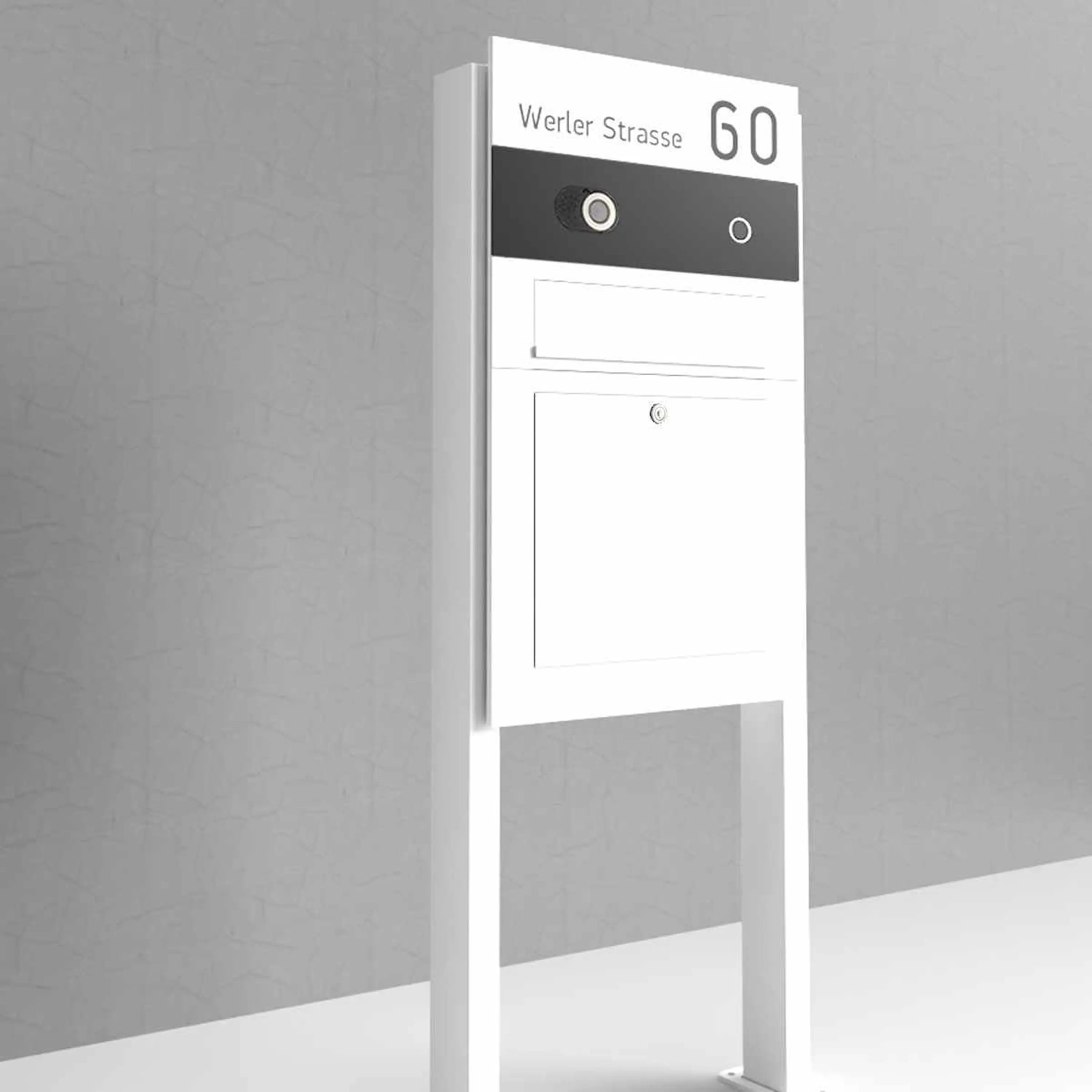 Briefkasten Manufaktur - Division | Edelstahl Briefkasten Division BIG - BI-Color Edition - Klingel- Sprechanlage - Hausnummer Einputz- bzw. Unterputzvariante 100mm