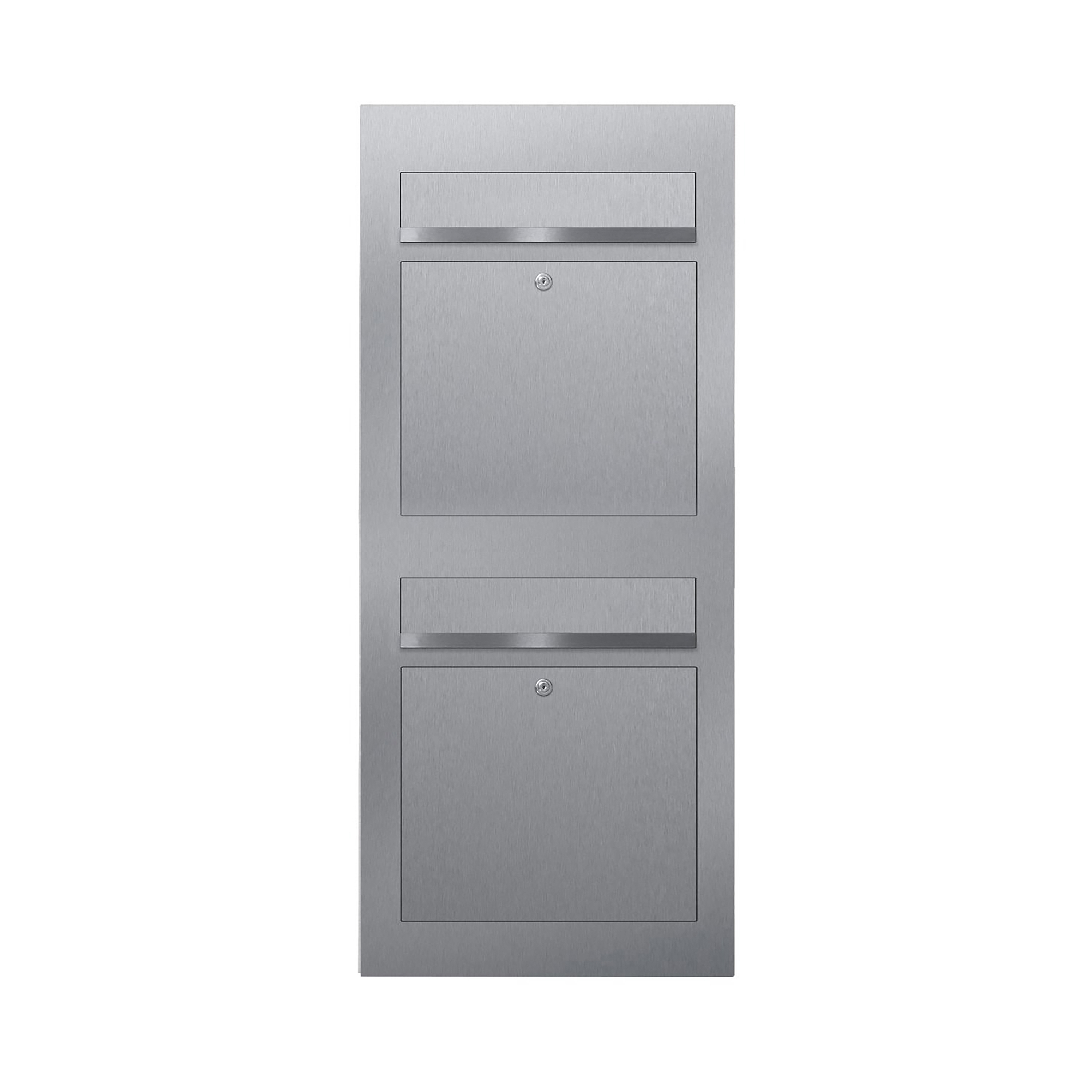 Afficher le produit Designer | 2er 2x1 Edelstahl Briefkastenanlage DESIGNER Style BIG Einputz- bzw. Unterputzvariante 100mm du fabricant Briefkasten Manufaktur