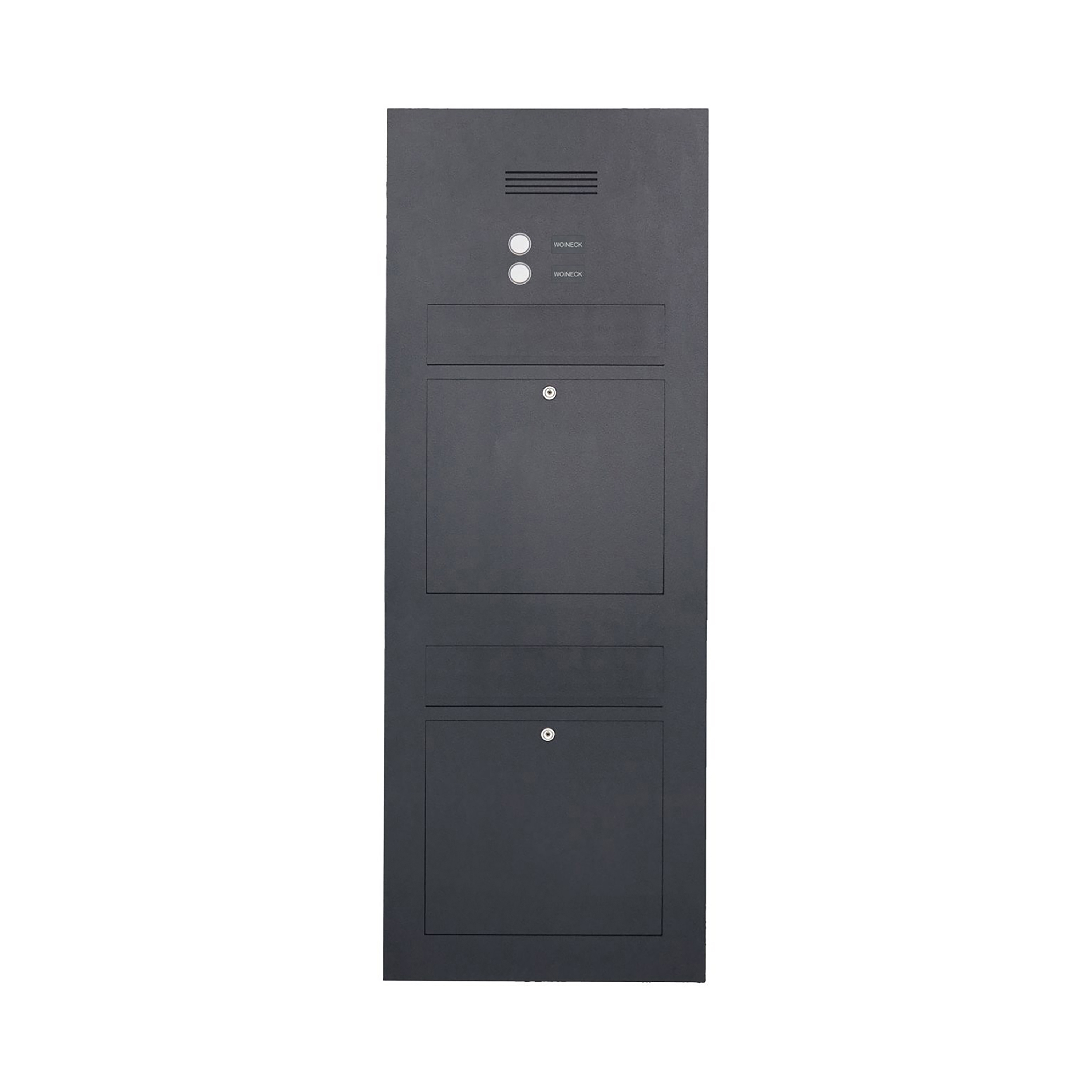 Designer | 2er Edelstahl Briefkasten Designer Modell BIG - Clean Edition - RAL nach Wahl - INDIVIDUELL Einputz- bzw. Unterputzvariante 100mm