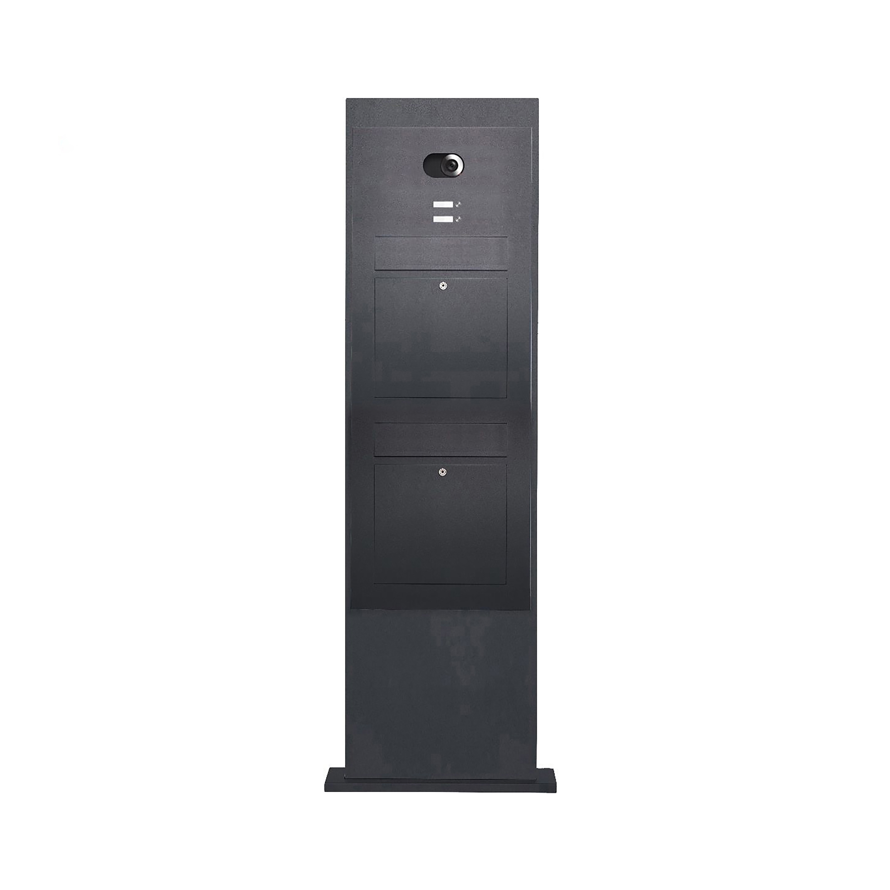 Display product Designer | 2er Edelstahl Briefkastensäule Designer BIG - RAL nach Wahl - Comelit VIDEO Komplettset Wifi from manufacturer Briefkasten Manufaktur