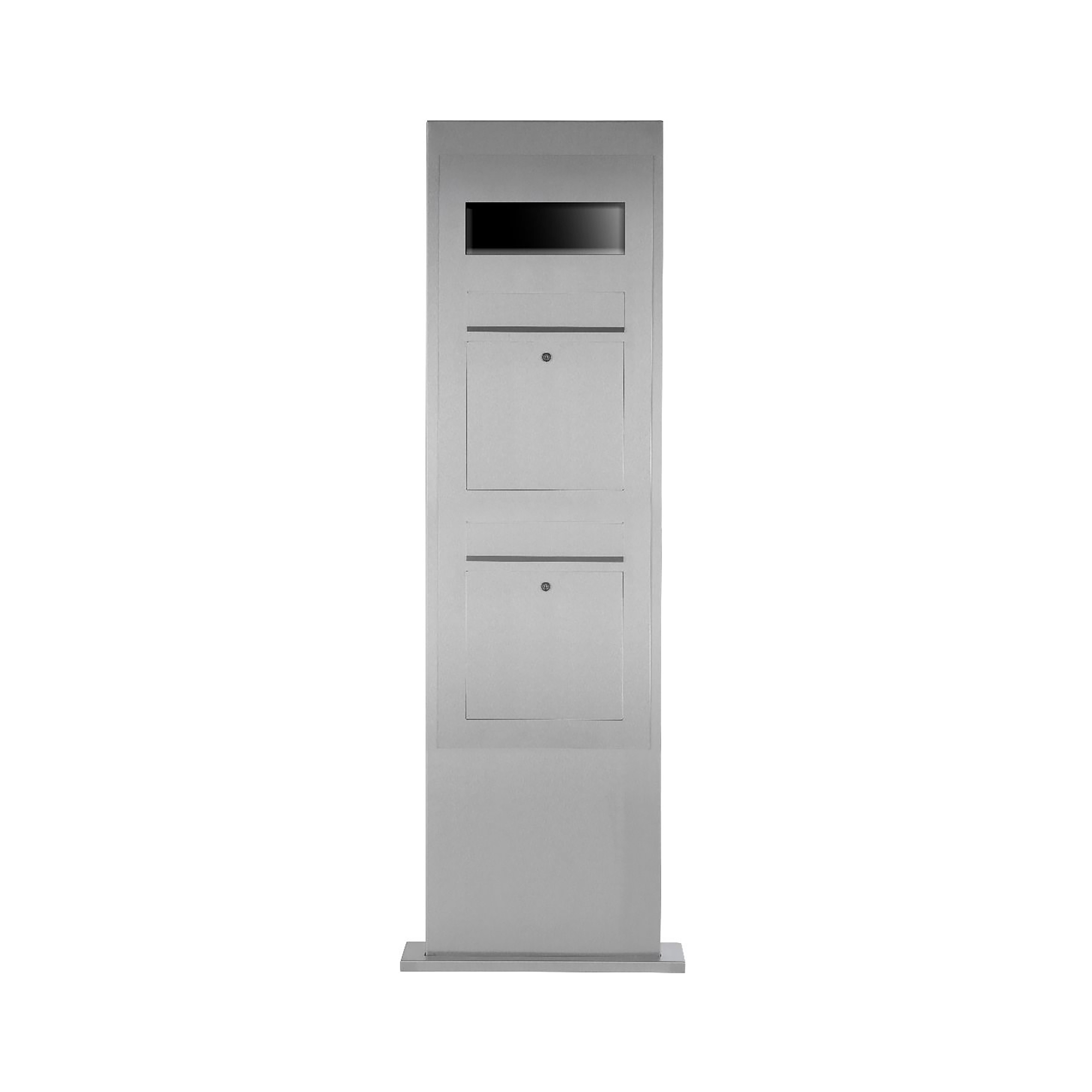 Display product Designer | 2er Edelstahl Briefkastensäule Designer Modell BIG - GIRA System 106 - 3-fach vorbereitet from manufacturer Briefkasten Manufaktur