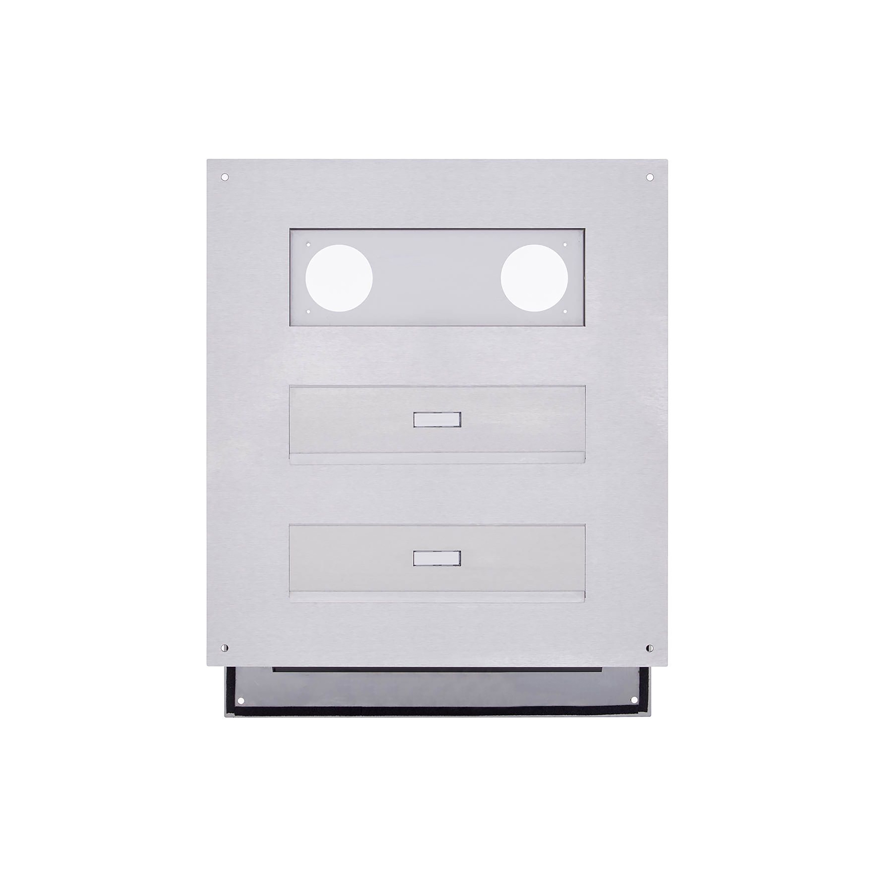 Display product Designer | 2er Edelstahl Mauerdurchwurf Briefkasten Designer Modell - GIRA System 106 - 3-fach vorbereitet from manufacturer Briefkasten Manufaktur