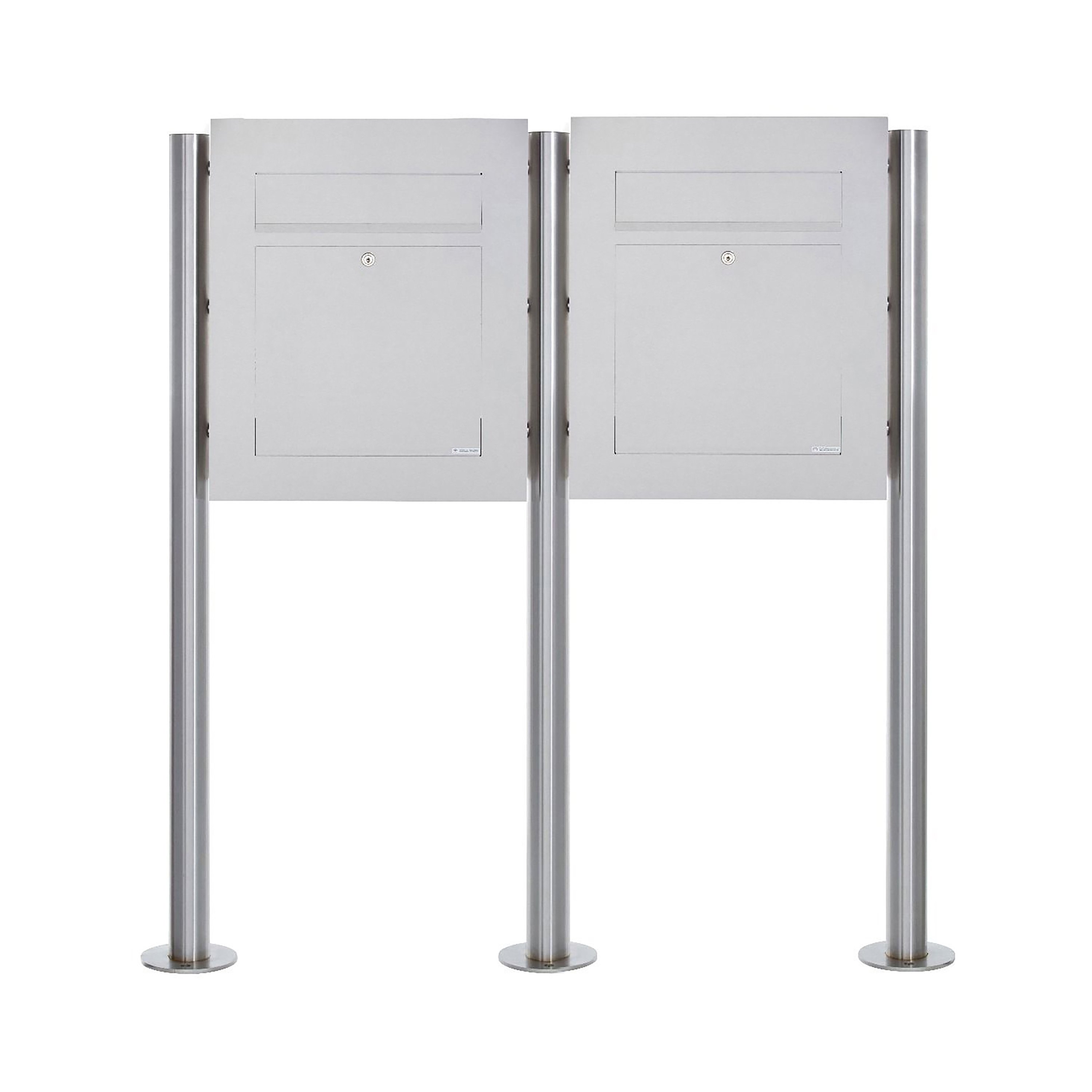 Display product Designer | 2er Edelstahl Standbriefkasten DESIGNER Style BIG ST-R from manufacturer Briefkasten Manufaktur