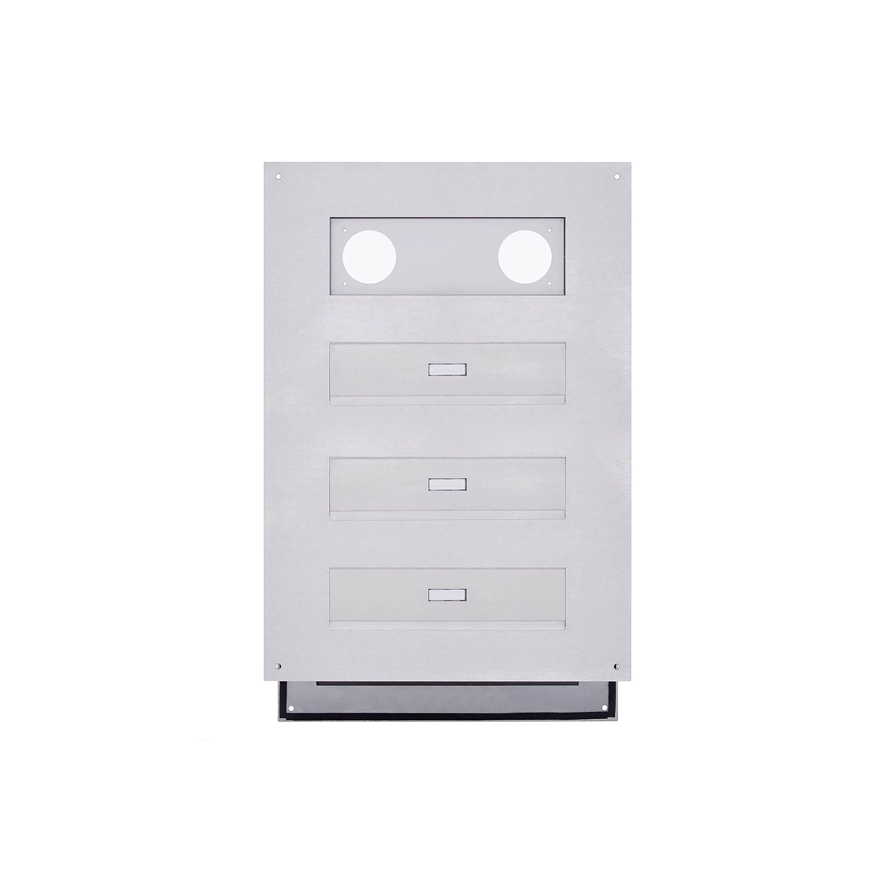 Display product Designer | 3er Edelstahl Mauerdurchwurf Briefkasten Designer Modell - GIRA System 106 - 3-fach vorbereitet from manufacturer Briefkasten Manufaktur