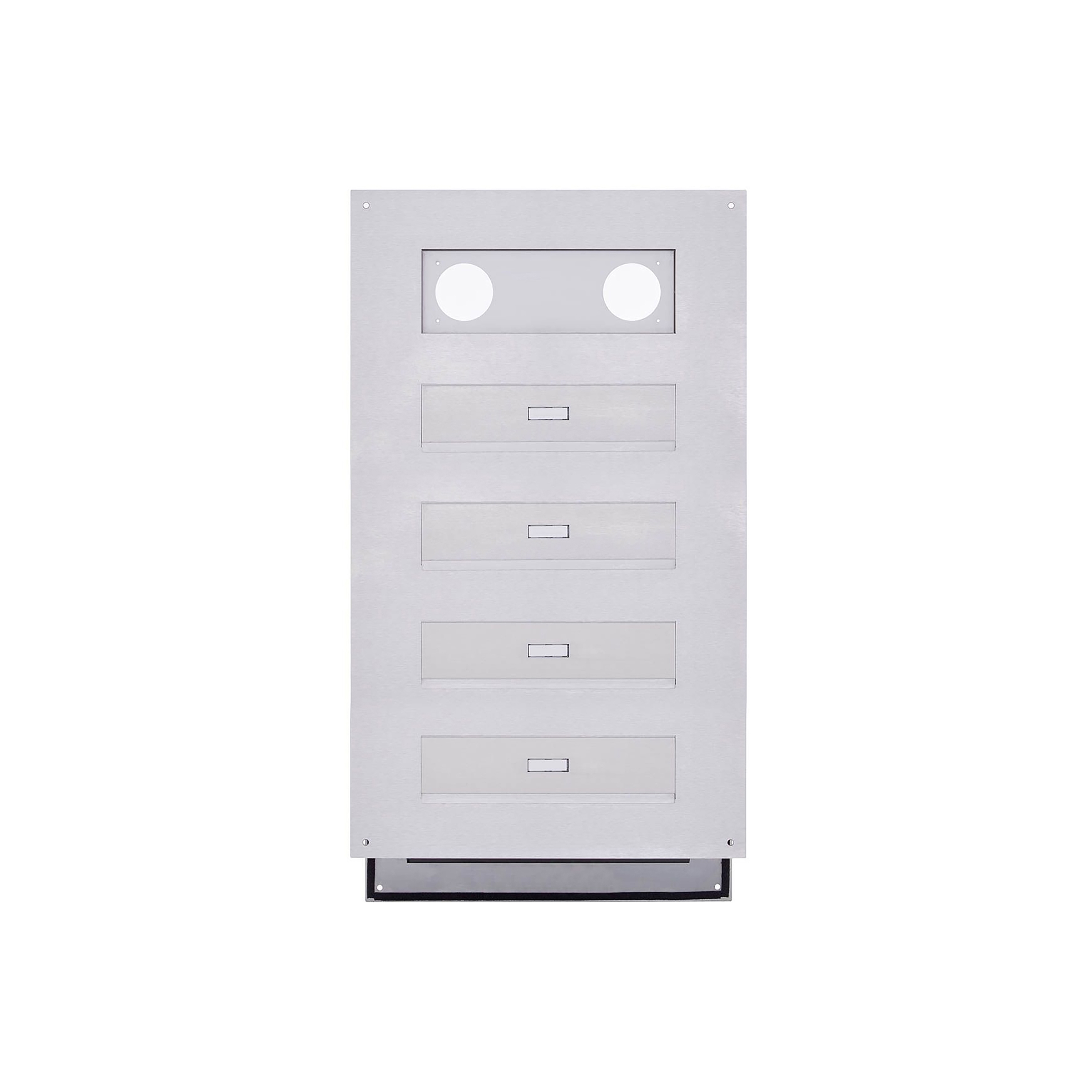 Display product Designer | 4er Edelstahl Mauerdurchwurf Briefkasten Designer Modell - GIRA System 106 - 3-fach vorbereitet from manufacturer Briefkasten Manufaktur