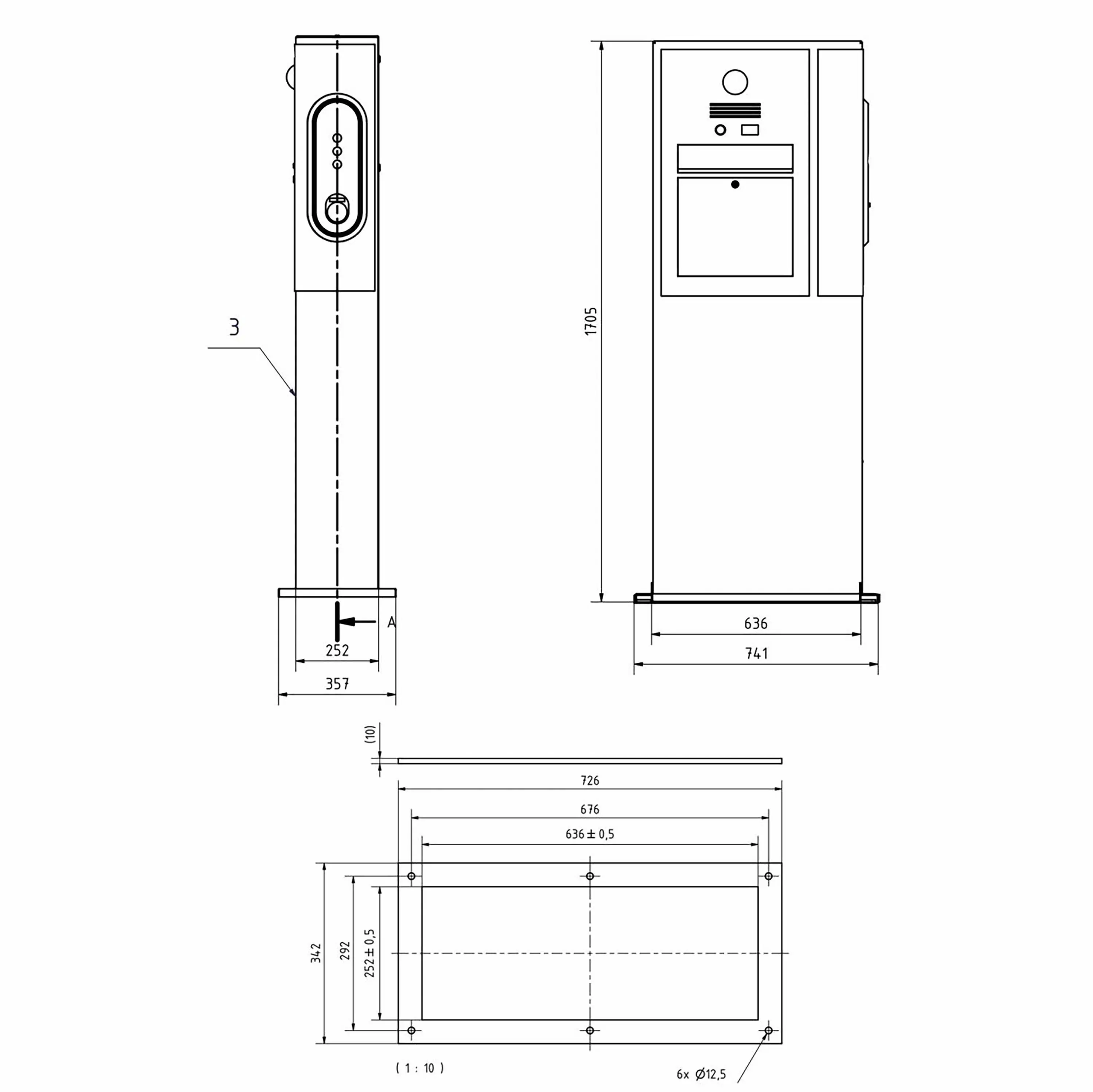Briefkasten Manufaktur - Designer | Briefkasten Ladesäule Designer BIG - Innogy eBox vorbereitet - RAL nach Wahl - INDIVIDUELL Rechts