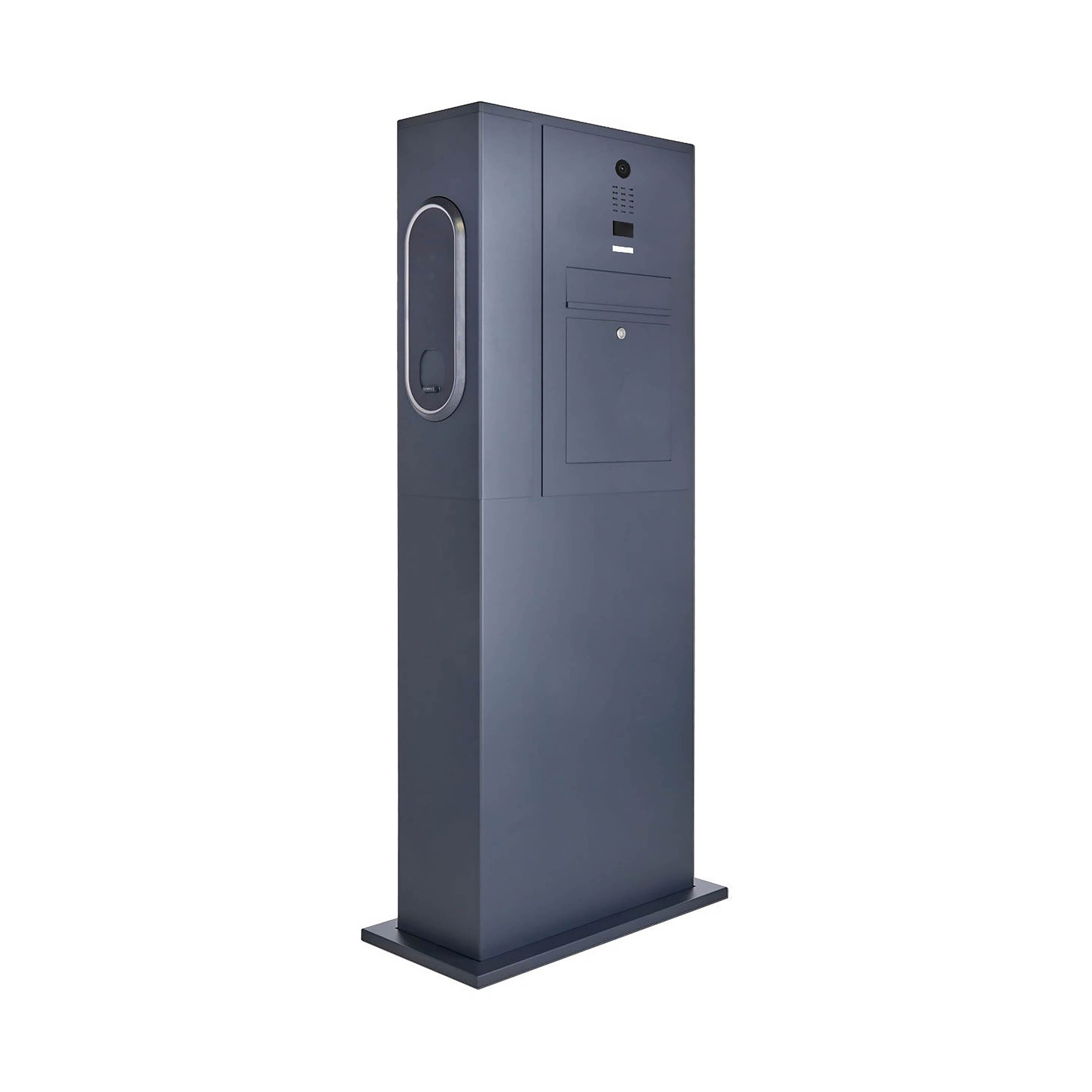 Display product Designer | Briefkasten Ladesäule Designer BIG mit Innogy eBox smart - RAL Farbe - DoorBird Video- Sprechanlage Rechts from manufacturer Briefkasten Manufaktur