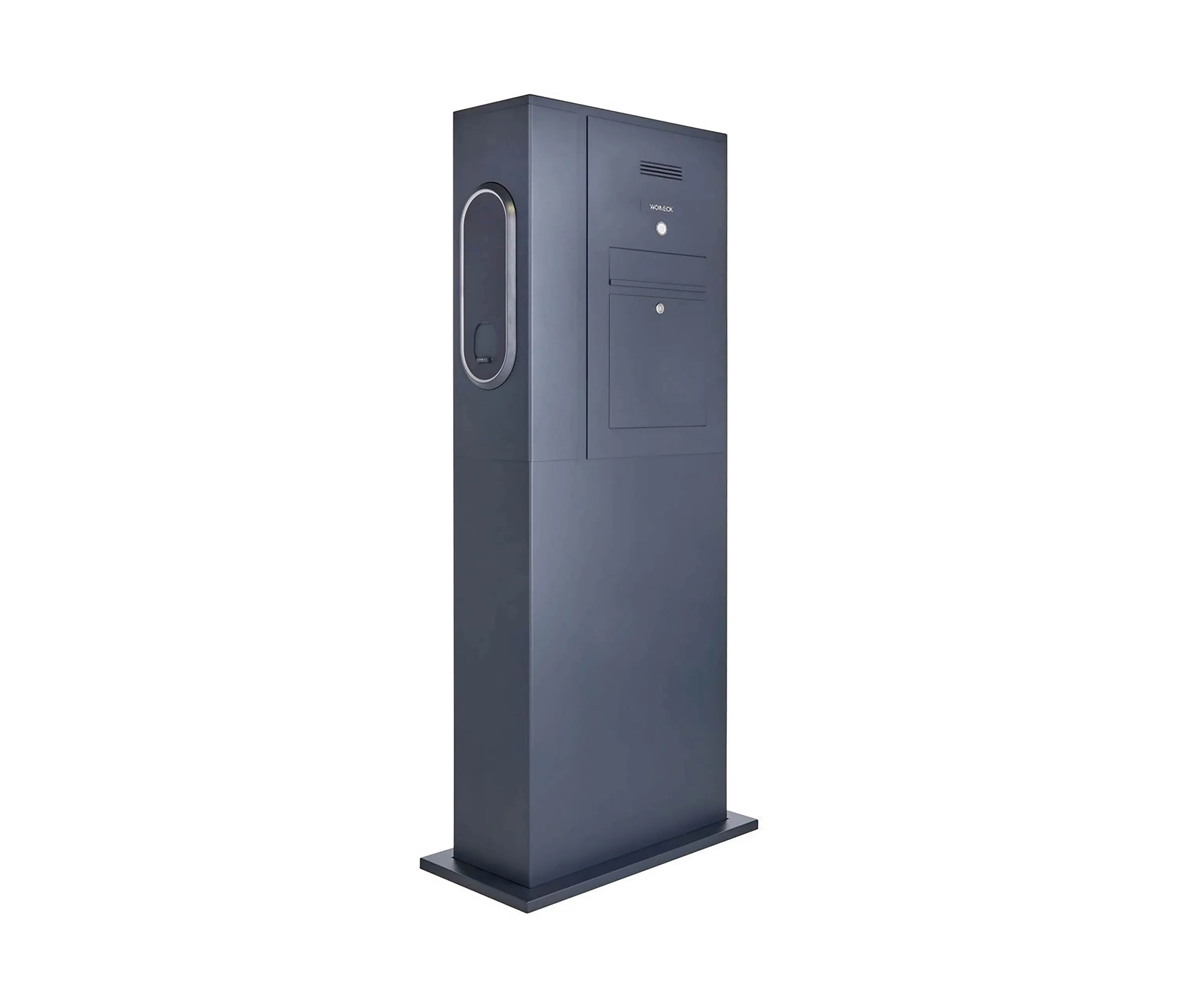 Briefkasten Manufaktur - Designer | Briefkasten Ladesäule Designer BIG mit Innogy eBox smart - RAL nach Wahl - INDIVIDUELL Rechts