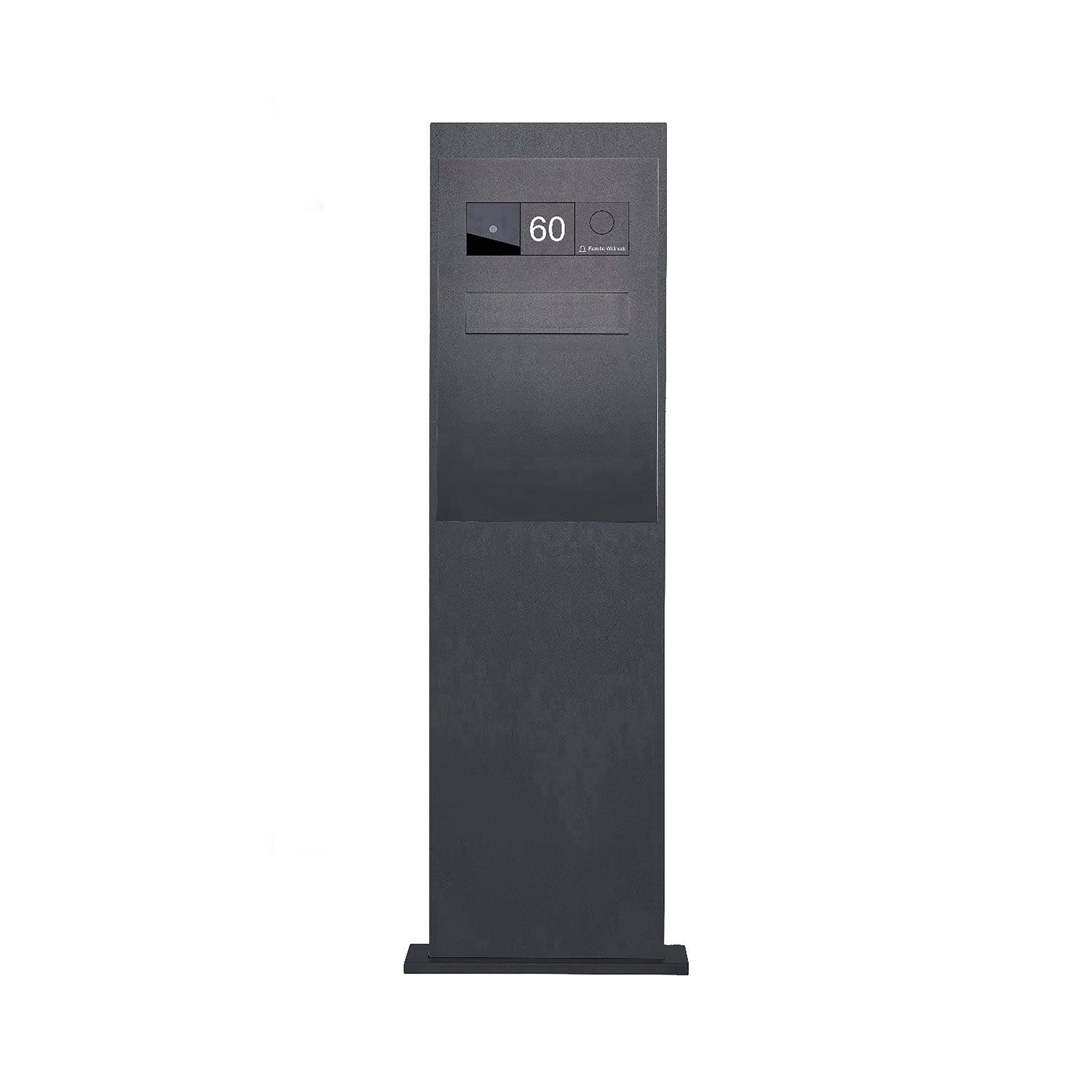 Display product Designer | Briefkastensäule Designer BIG - RAL Farbe - Entnahme hinten - GIRA System 106 - VIDEO Komplettset from manufacturer Briefkasten Manufaktur