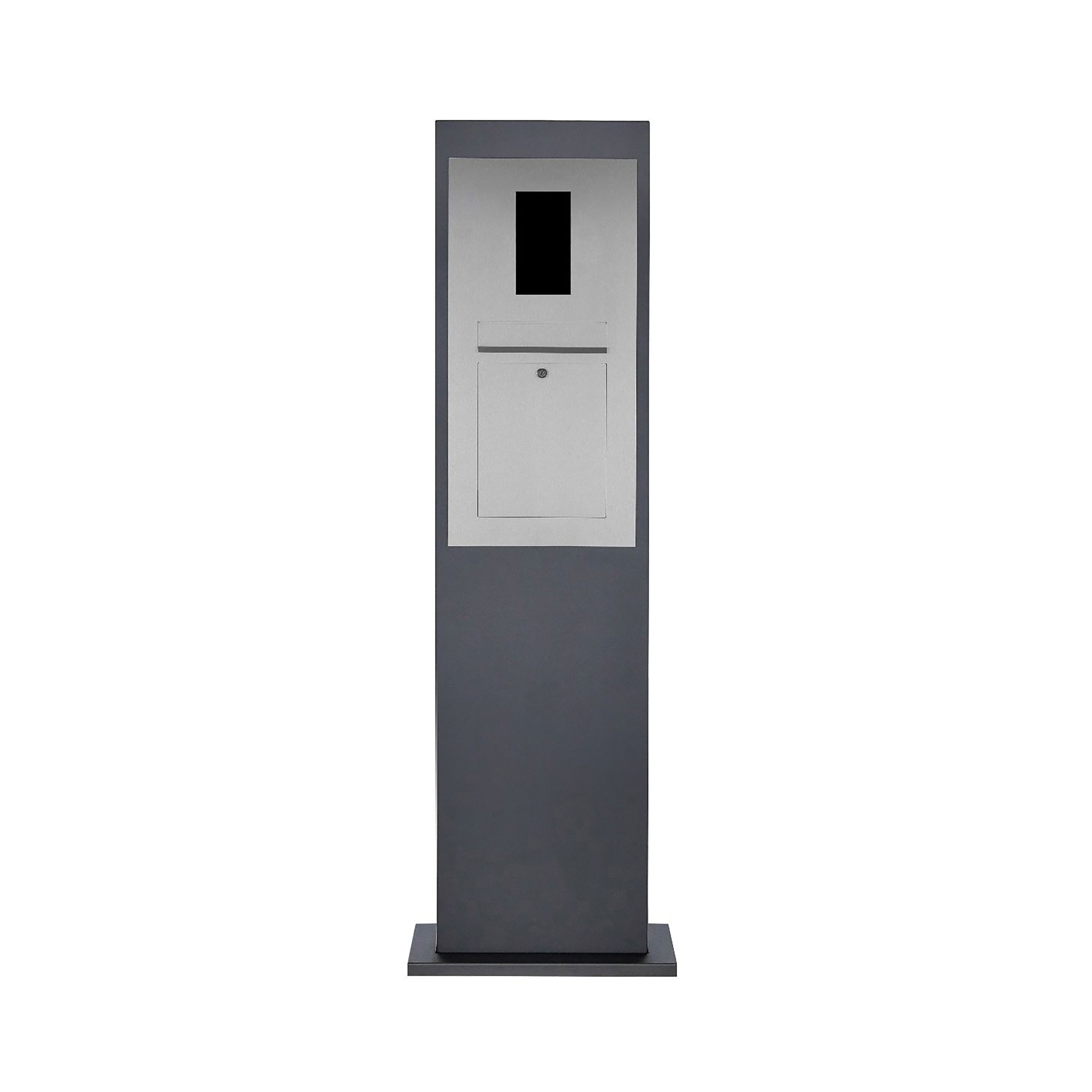 Display product Designer | Briefkastensäule Designer Modell - Edelstahl-RAL 7016 - GIRA System 106 - 2-fach vorbereitet from manufacturer Briefkasten Manufaktur