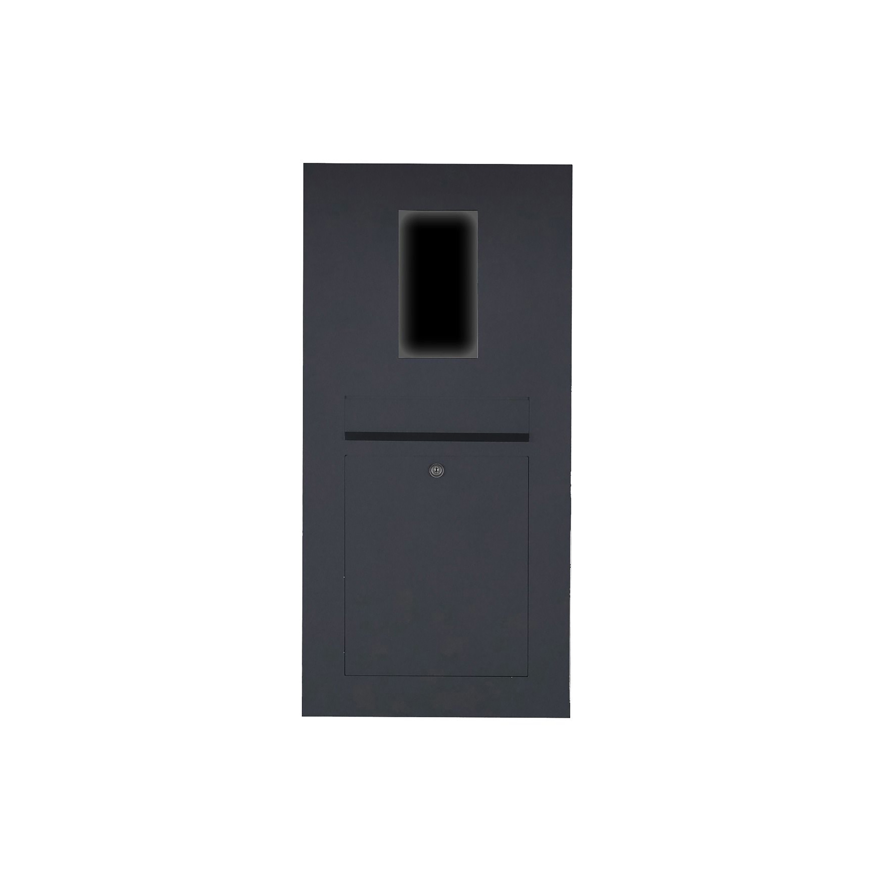 Display product Designer | Edelstahl Briefkasten Designer - RAL nach Wahl - GIRA System 106 - 2-fach vorbereitet Einputz- bzw. Unterputzvariante 100mm RAL 7016 anthrazitgrau feinstruktur matt from manufacturer Briefkasten Manufaktur